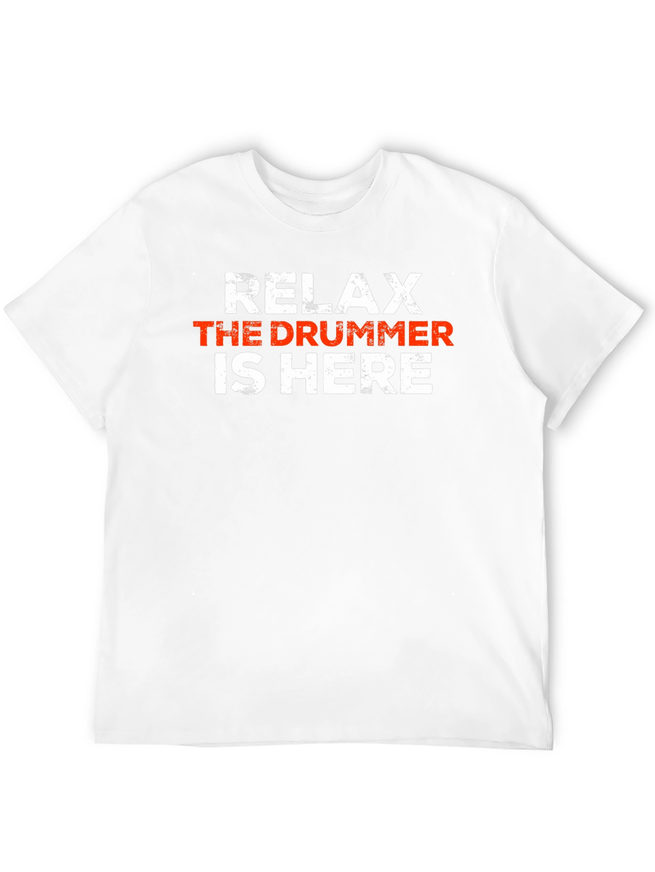 Relax The Drummer Is Here - Black Graphic T-Shirt