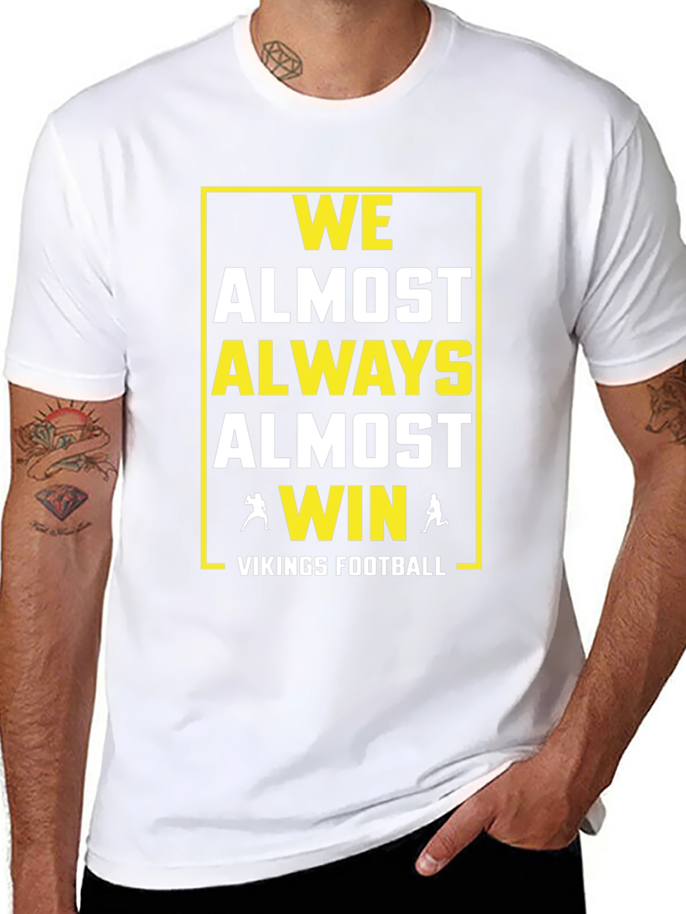 Vikings Football T-Shirt: We Almost Always Almost Win