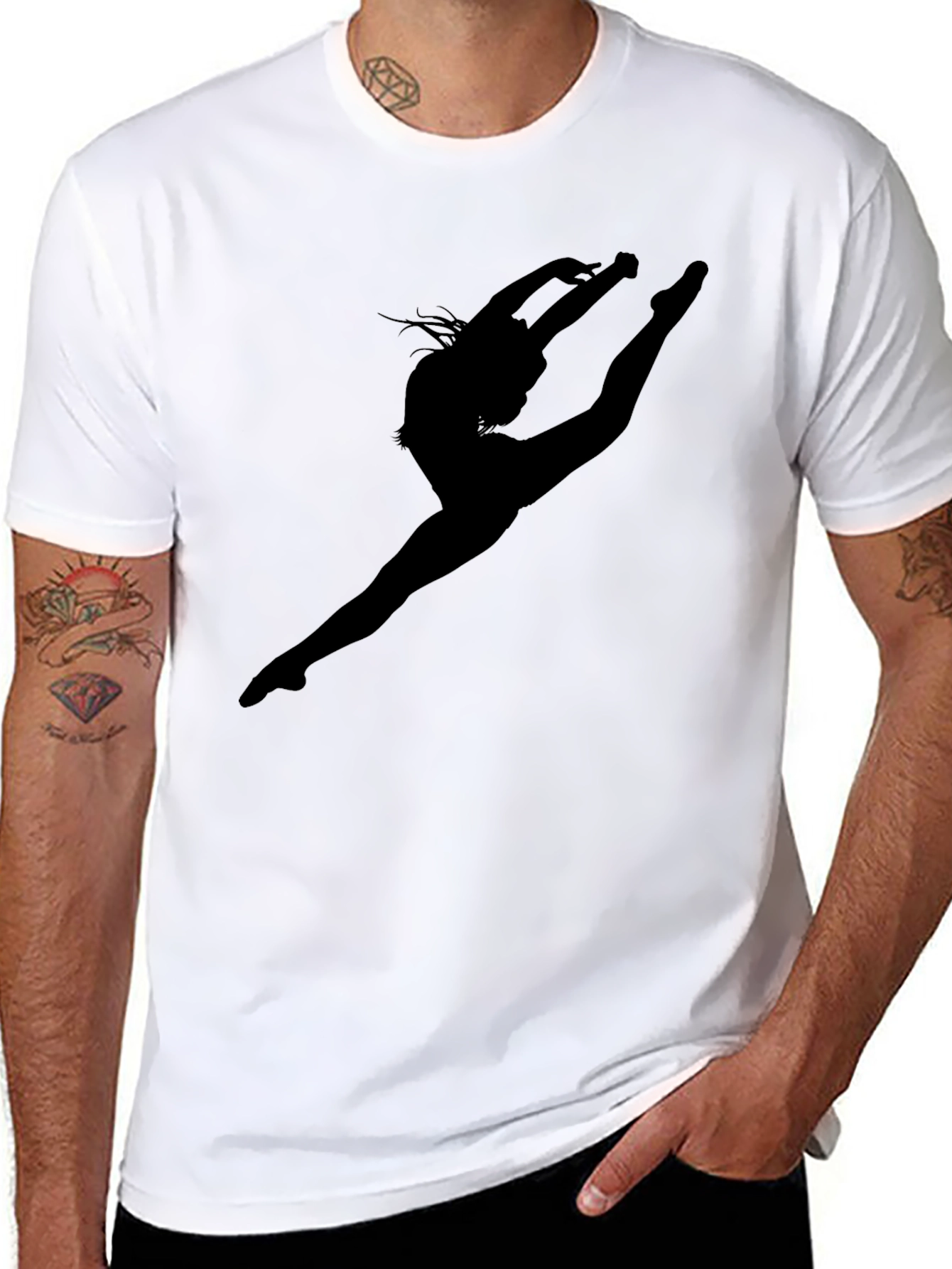 Dancer Silhouette Black T-Shirt