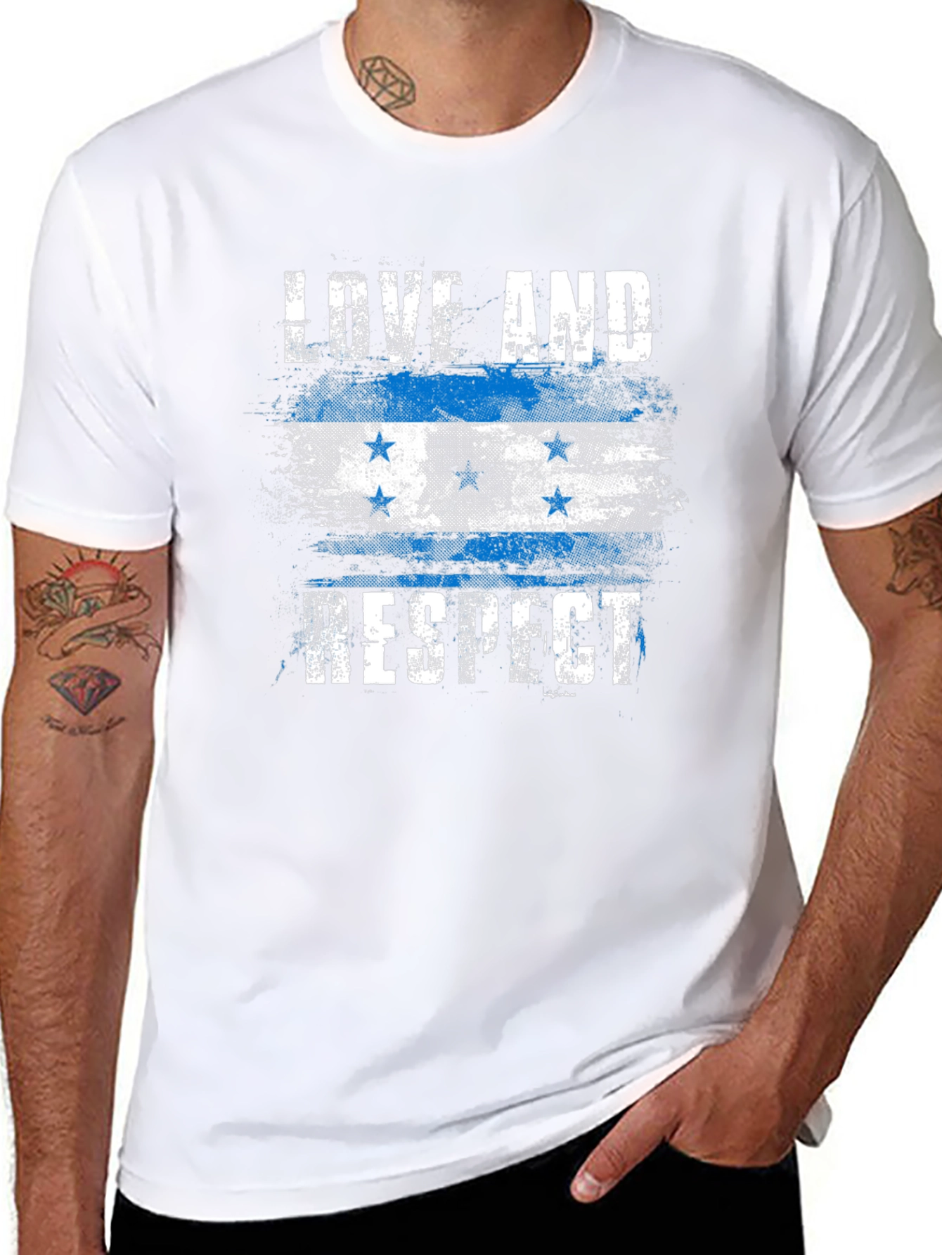 Love and Respect Honduras Flag T-Shirt