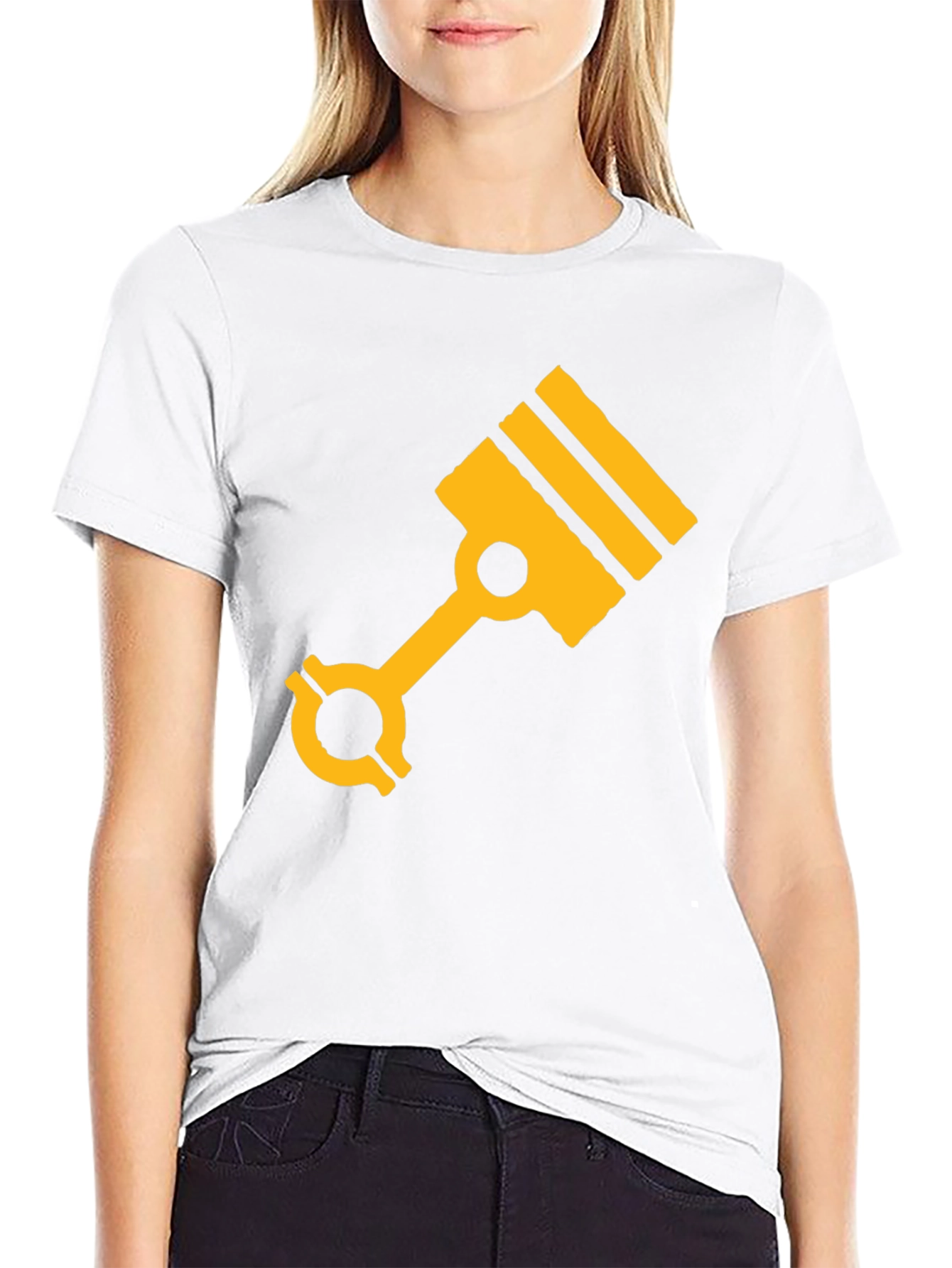 Engine Piston Graphic Tee - Black