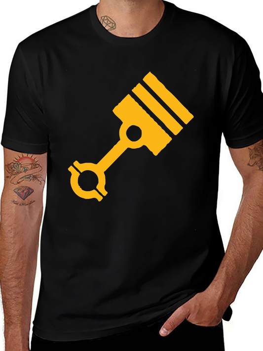 Engine Piston Graphic Tee - Black