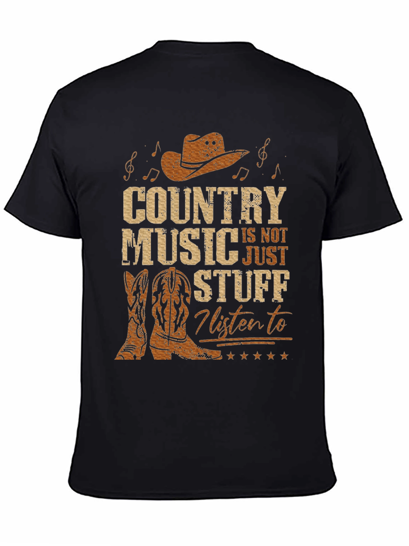 Country Music T-Shirt - Cowboy Hat Boots Graphic Tee