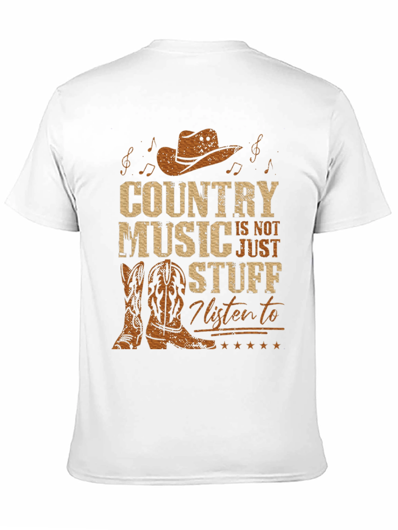 Country Music T-Shirt - Cowboy Hat Boots Graphic Tee