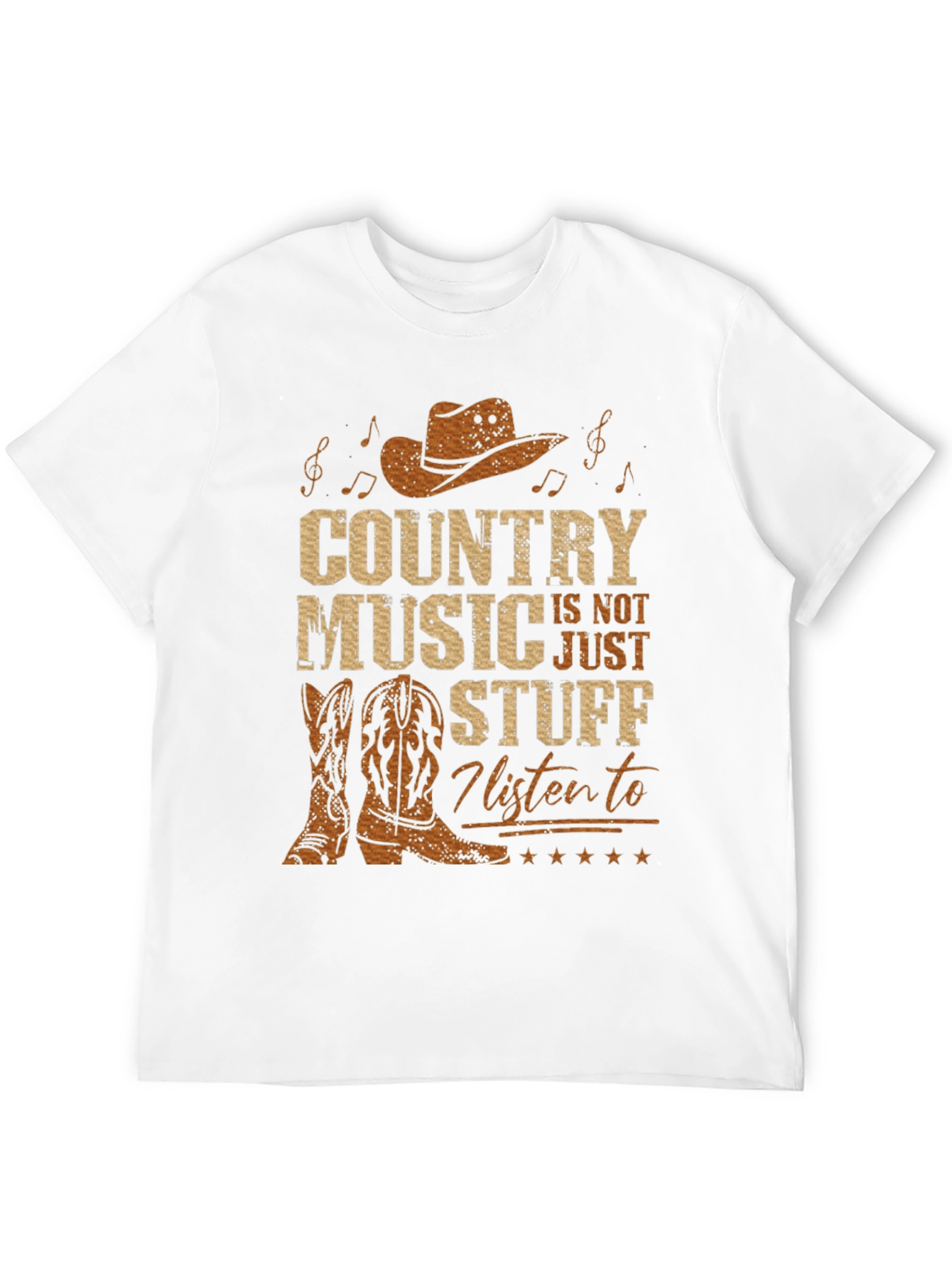 Country Music T-Shirt - Cowboy Hat Boots Graphic Tee