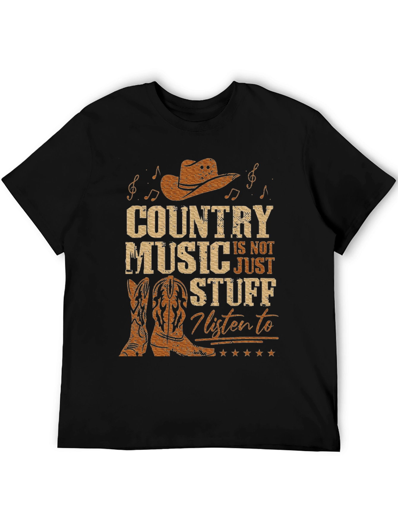 Country Music T-Shirt - Cowboy Hat Boots Graphic Tee