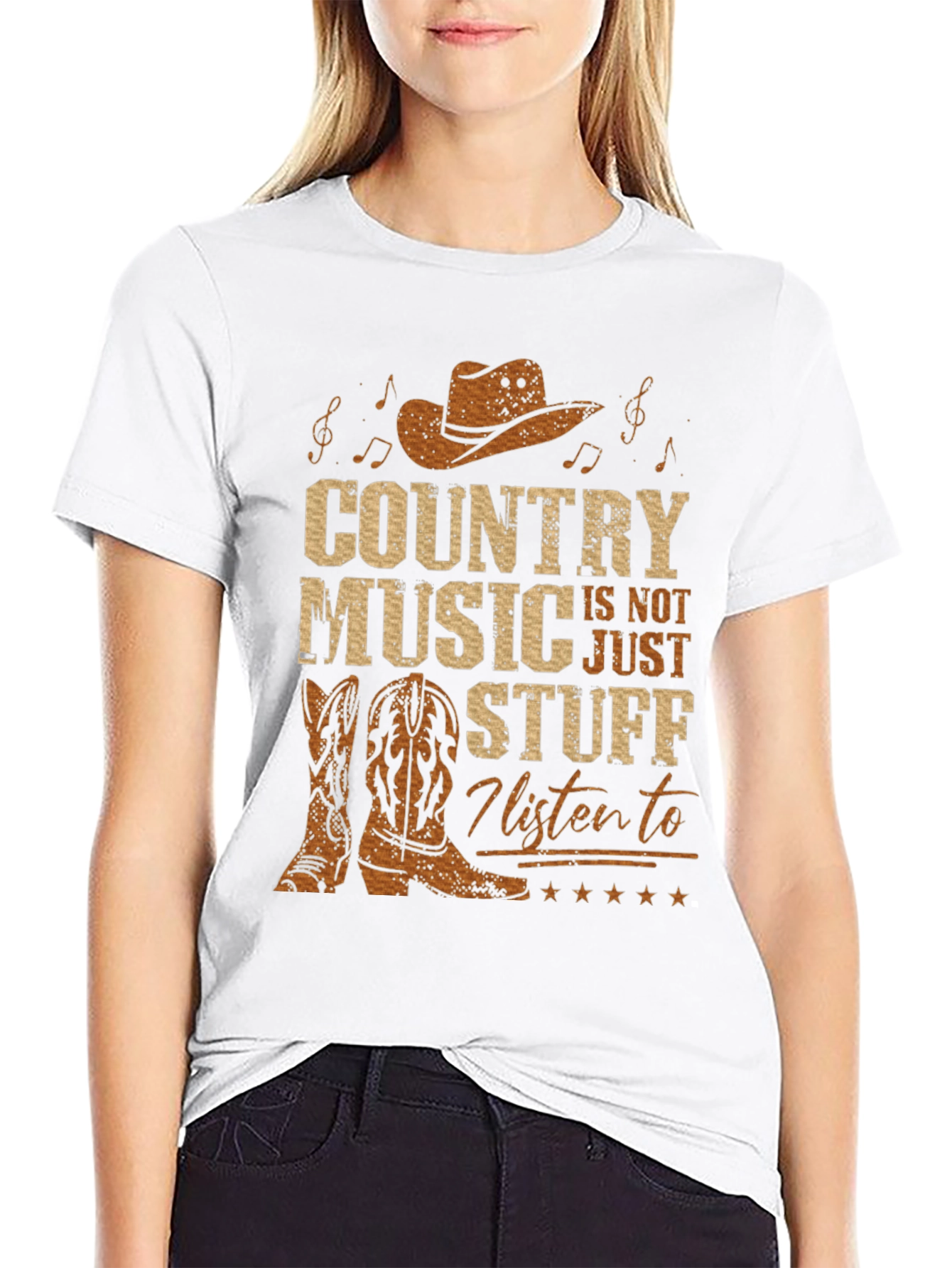 Country Music T-Shirt - Cowboy Hat Boots Graphic Tee