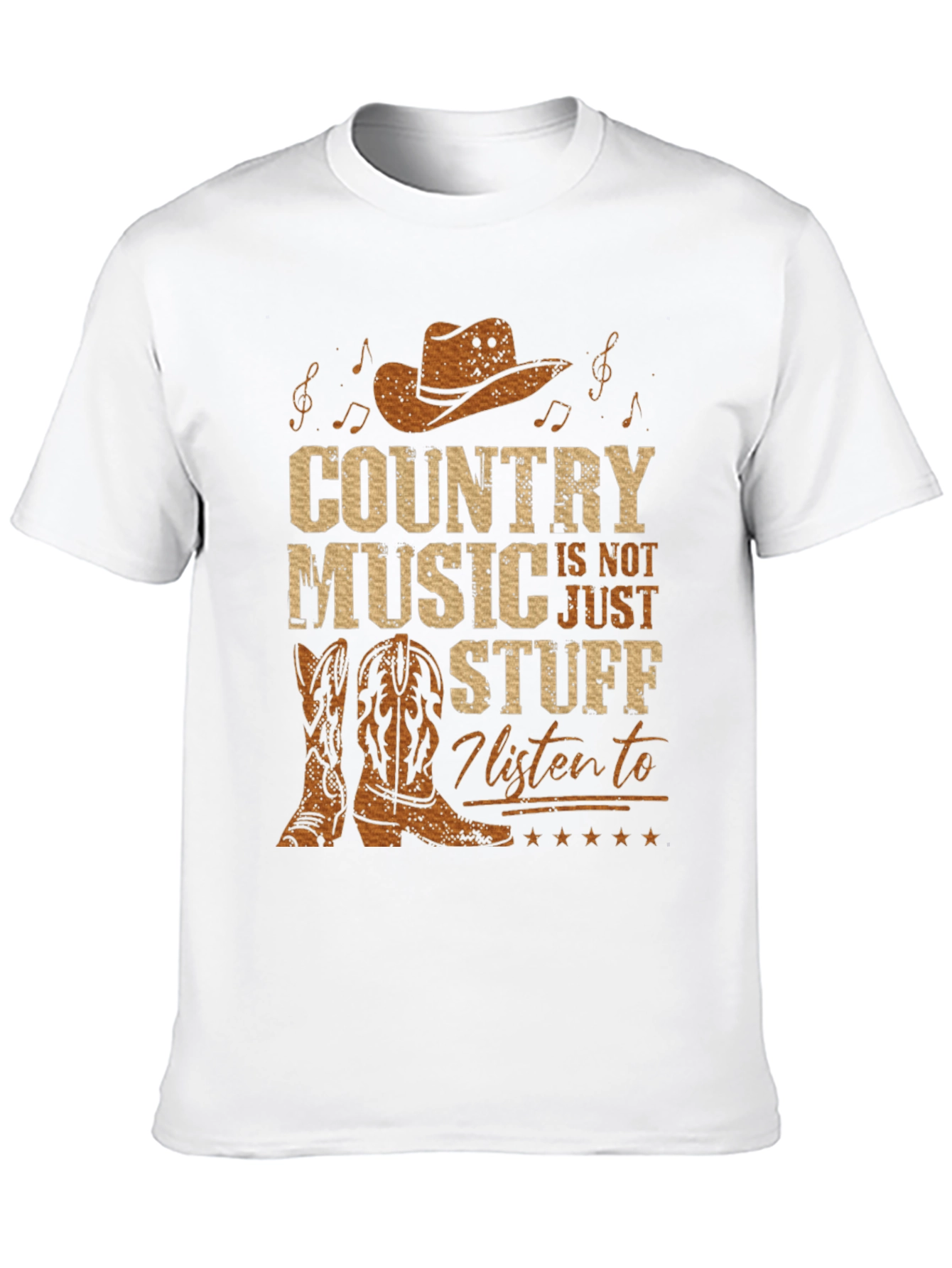 Country Music T-Shirt - Cowboy Hat Boots Graphic Tee