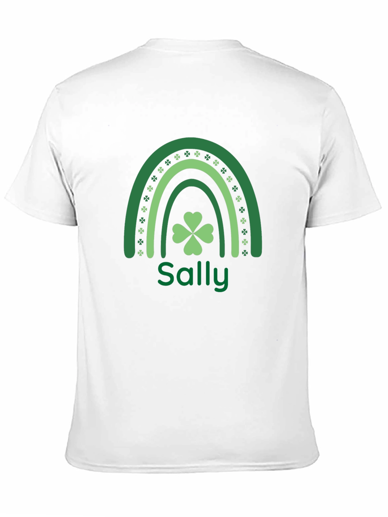 Personalized Sally St. Patricks Day Rainbow T-Shirt