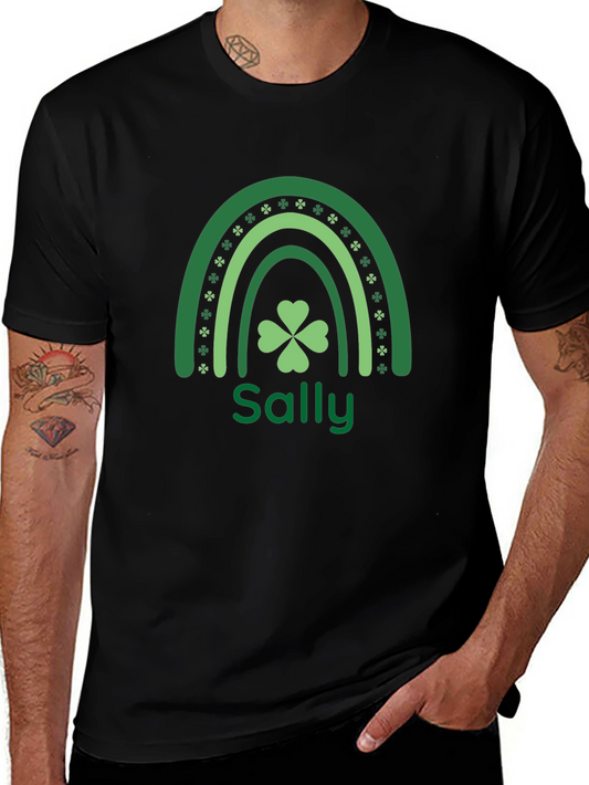 Personalized Sally St. Patricks Day Rainbow T-Shirt
