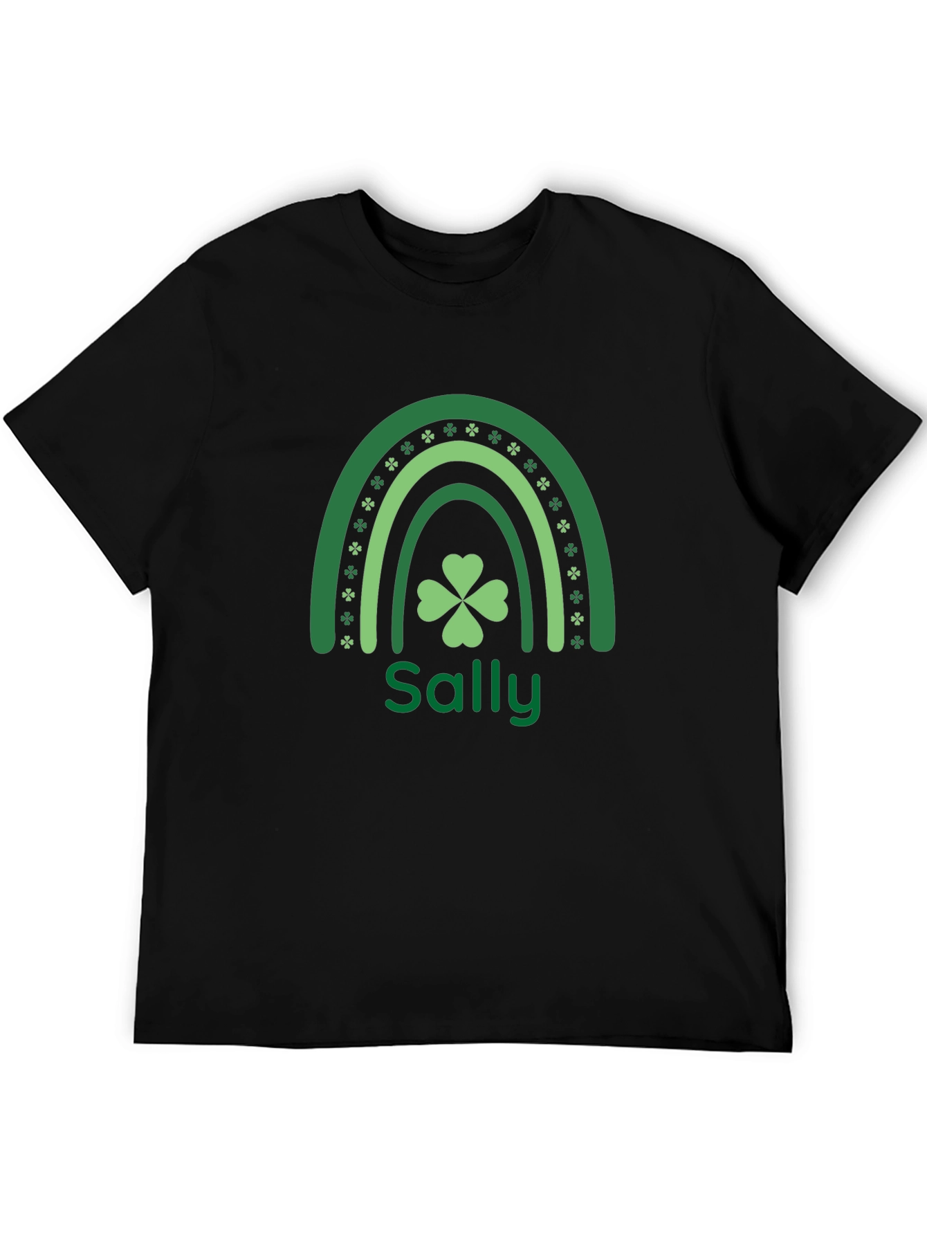 Personalized Sally St. Patricks Day Rainbow T-Shirt