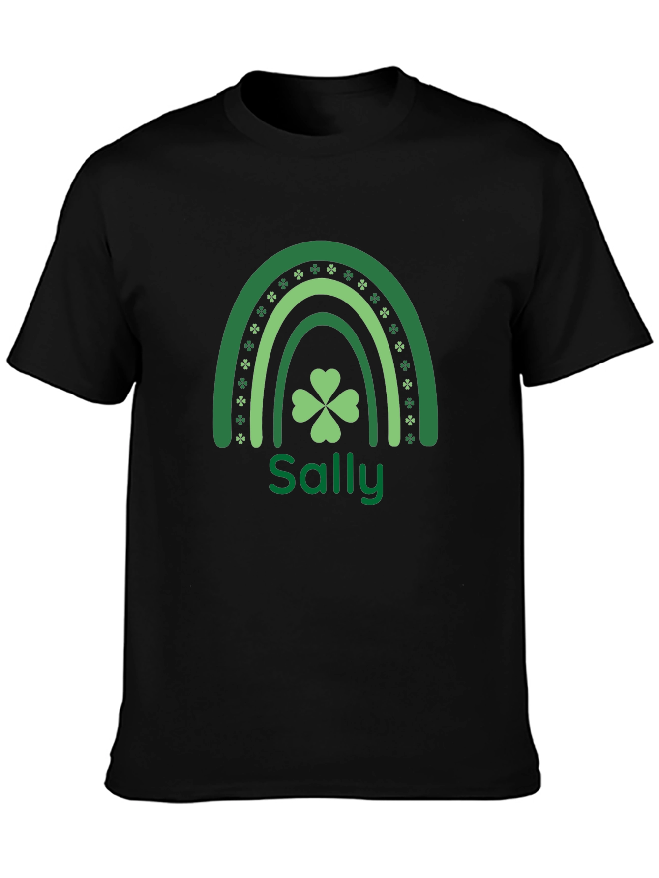 Personalized Sally St. Patricks Day Rainbow T-Shirt