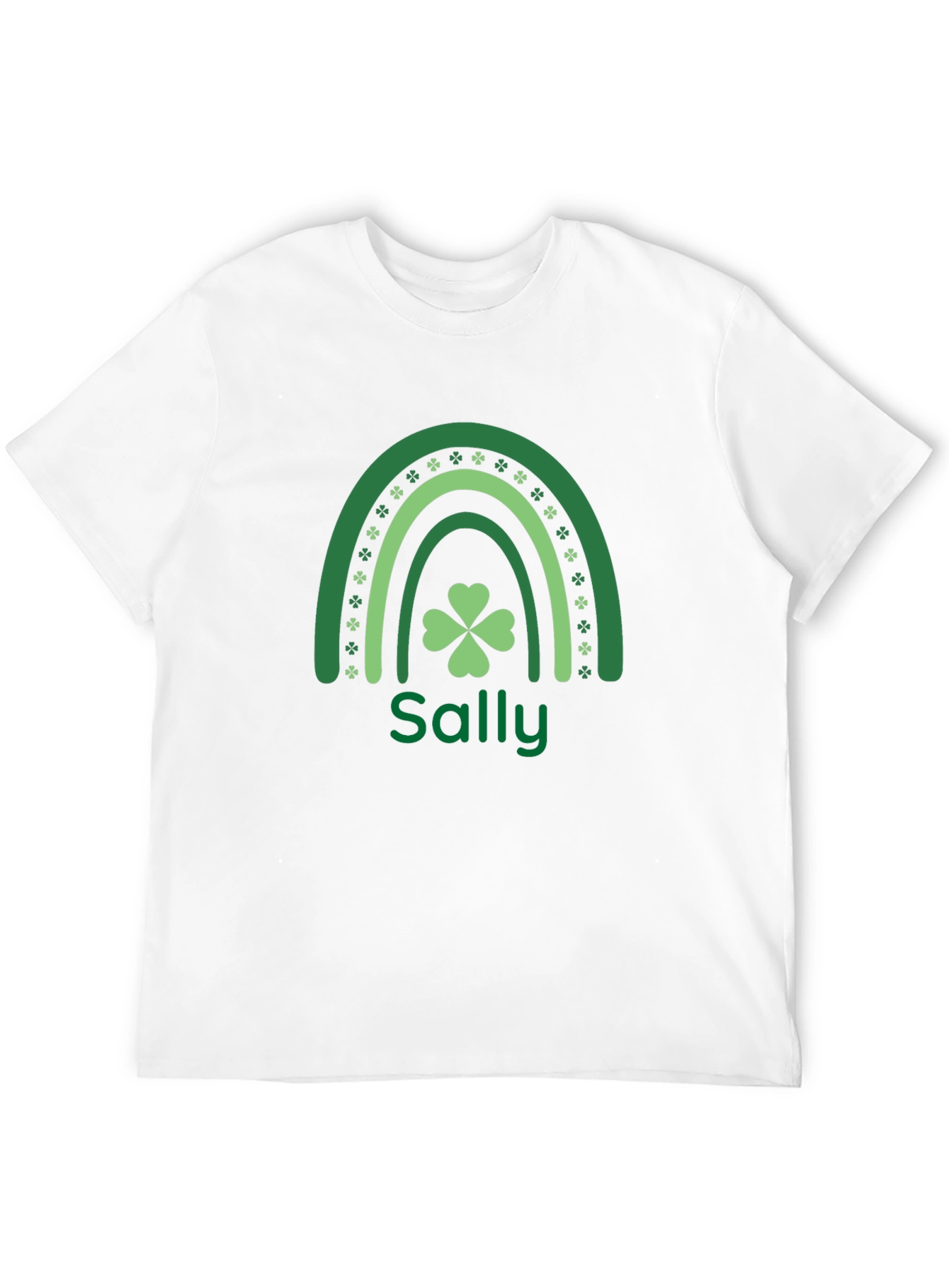 Personalized Sally St. Patricks Day Rainbow T-Shirt