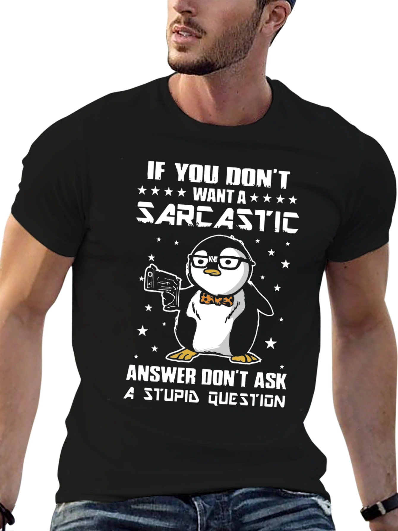 Sarcastic Penguin T-Shirt - Funny Graphic Tee