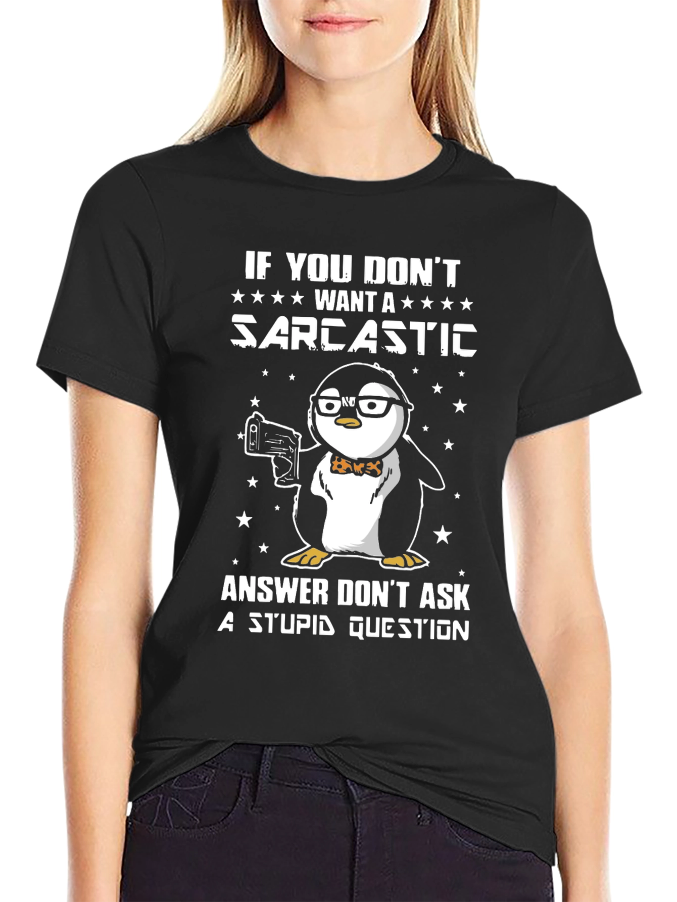 Sarcastic Penguin T-Shirt - Funny Graphic Tee