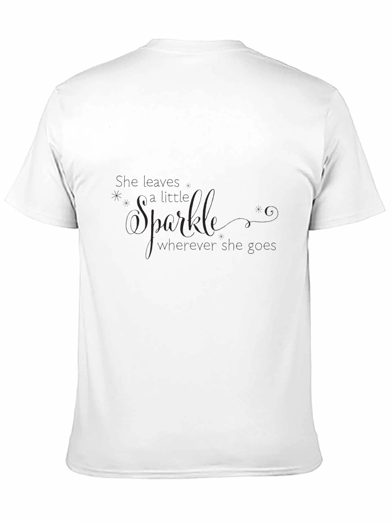 Elegant Sparkle Black Graphic Tee