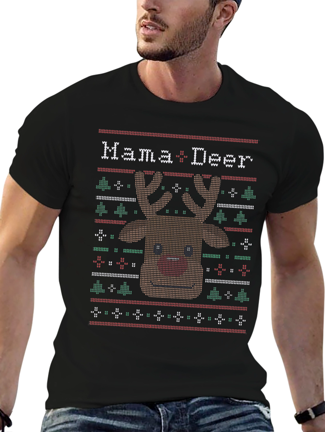 Mama Deer Ugly Christmas Sweater T-Shirt