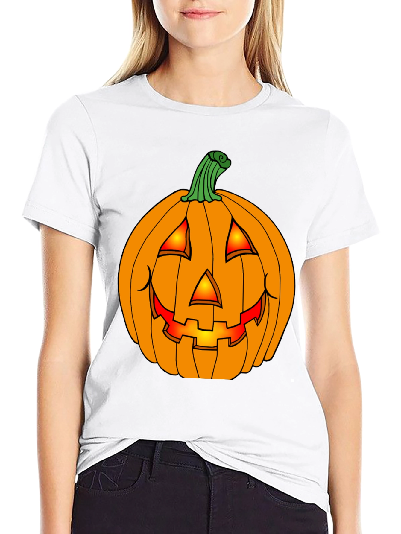 Halloween Pumpkin Graphic Tee - Spooky Season Shirt
