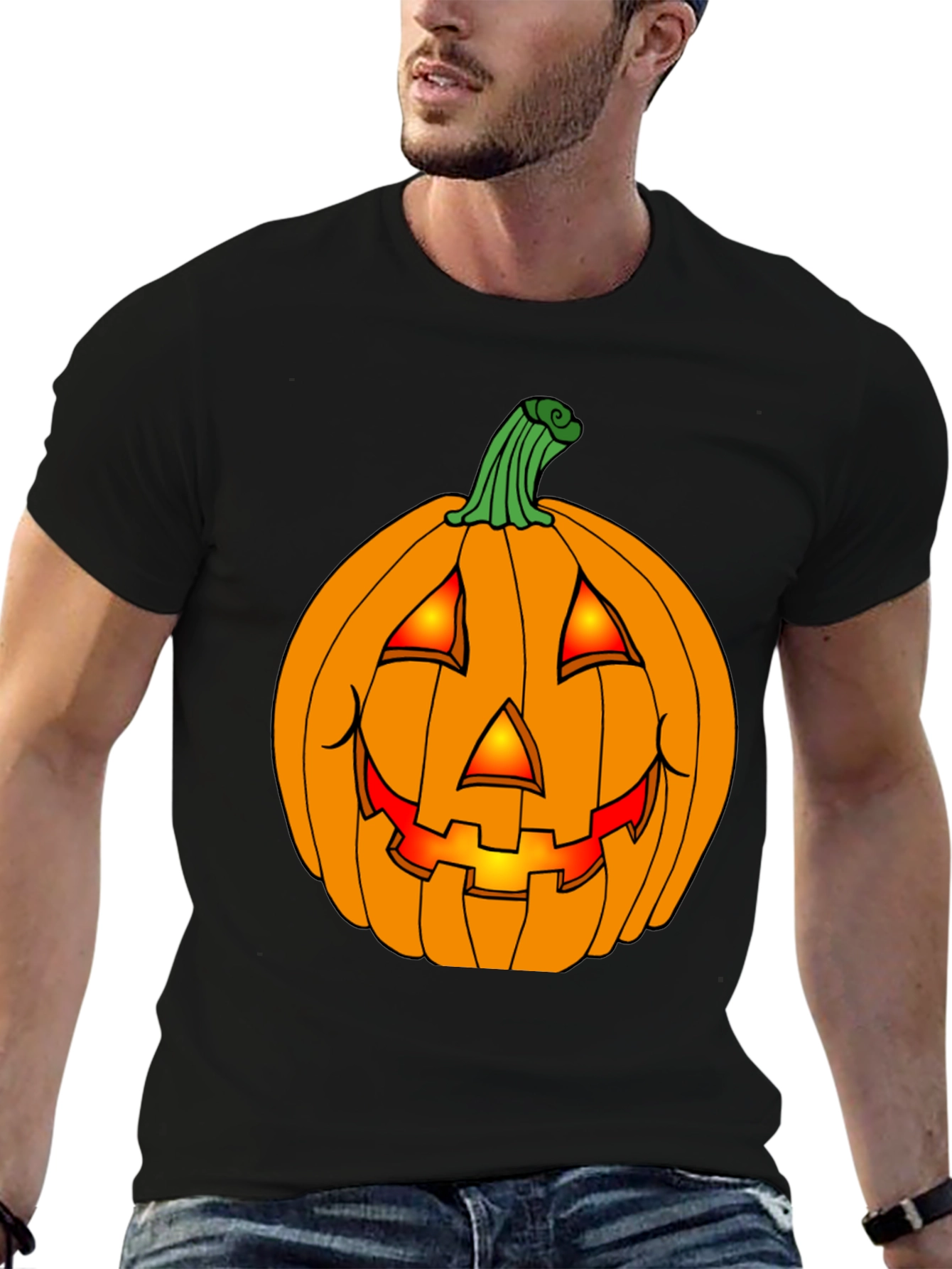Halloween Pumpkin Graphic Tee - Spooky Season Shirt