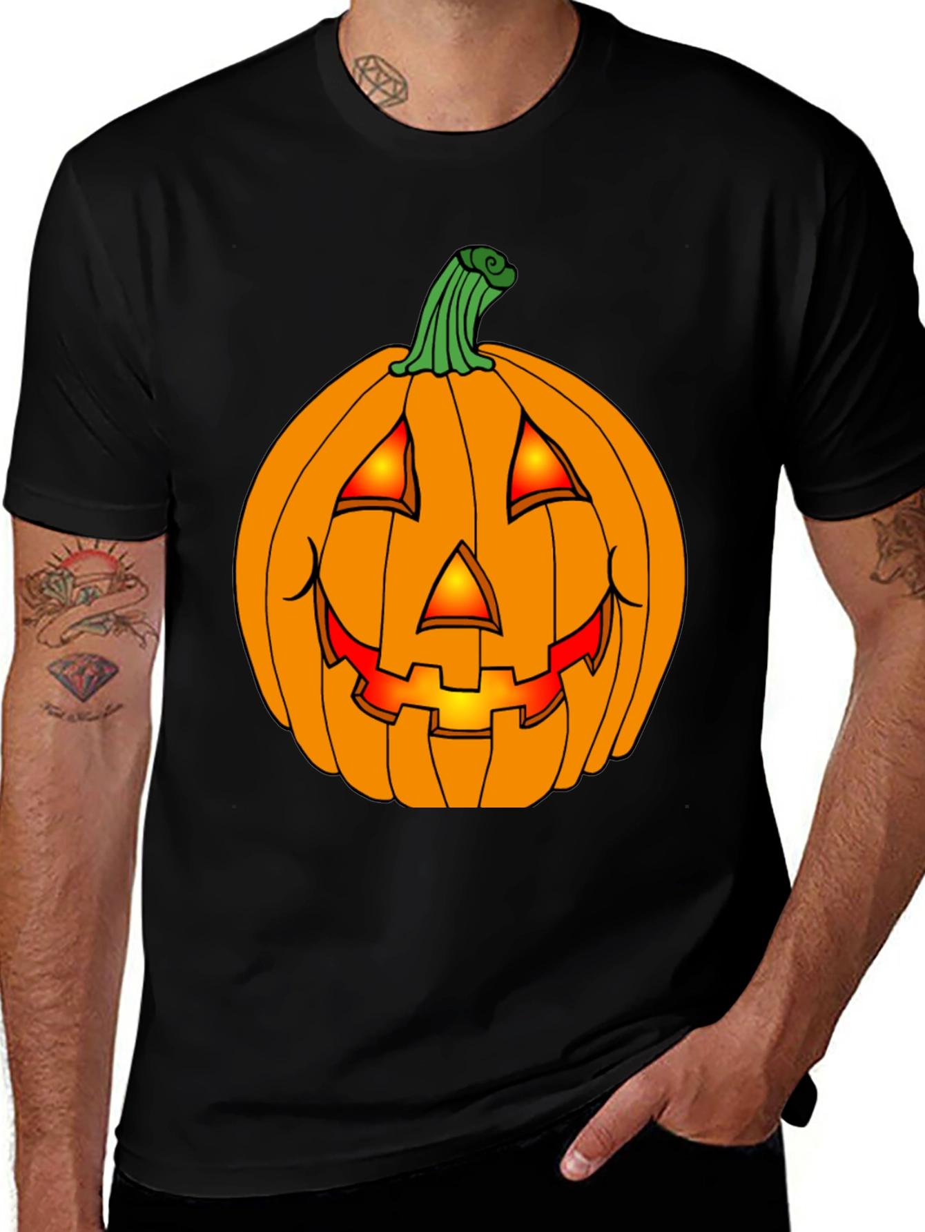 Halloween Pumpkin Graphic Tee - Spooky Season Shirt