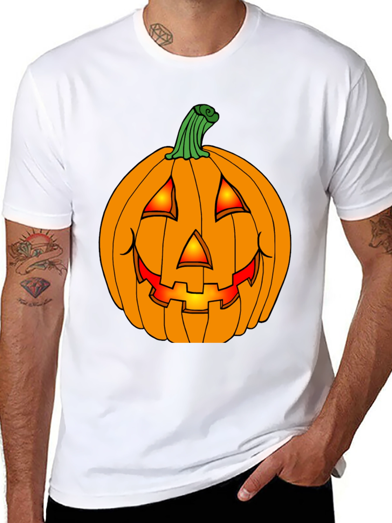 Halloween Pumpkin Graphic Tee - Spooky Season Shirt