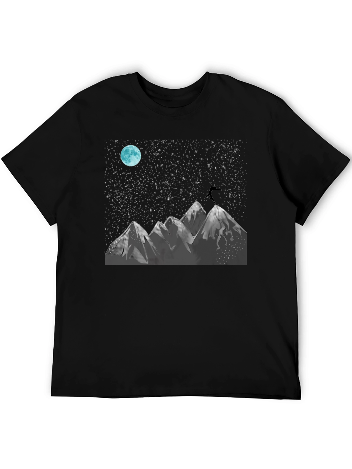 Mountain Moon Black Graphic Tee