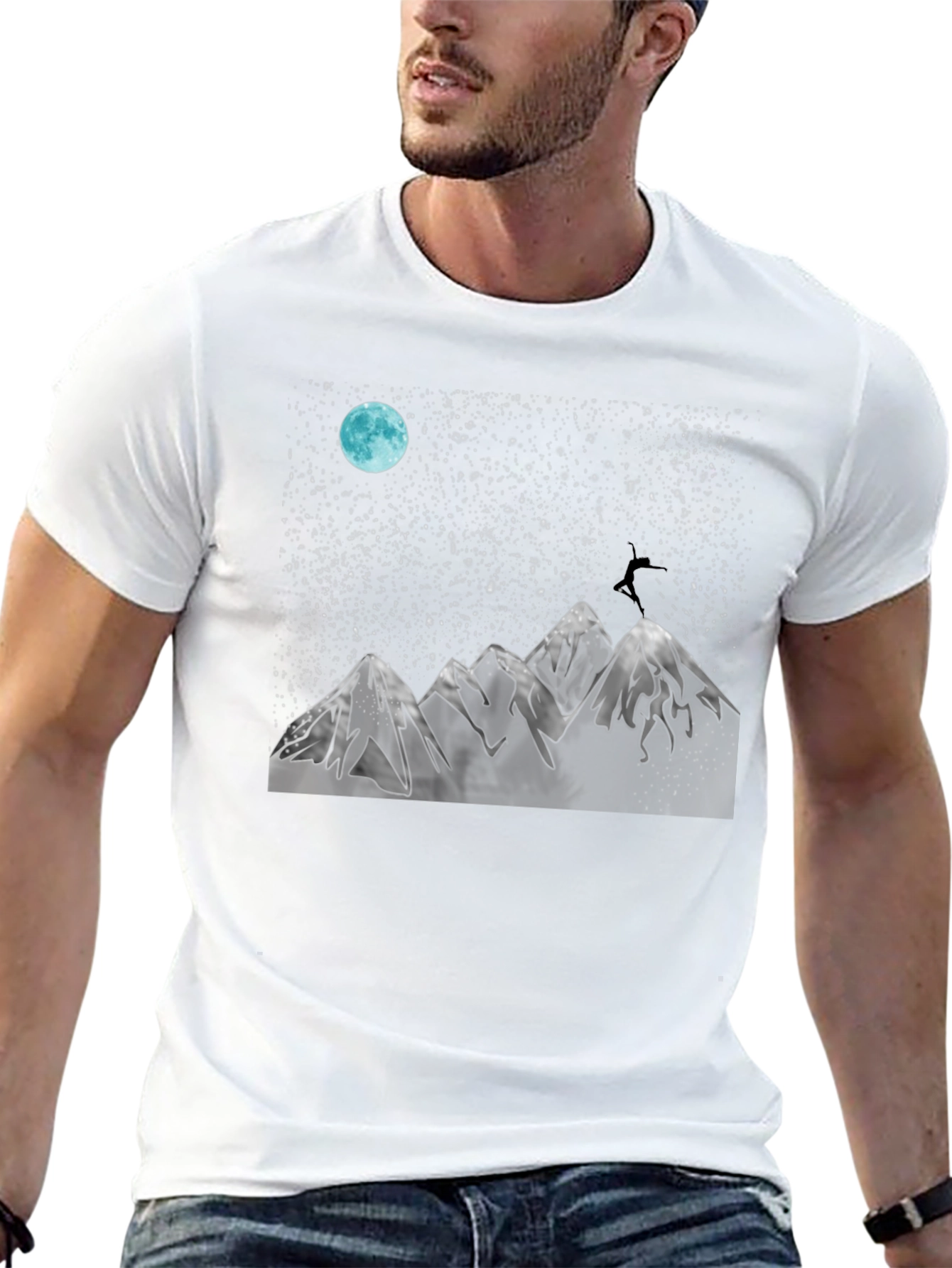 Mountain Moon Black Graphic Tee
