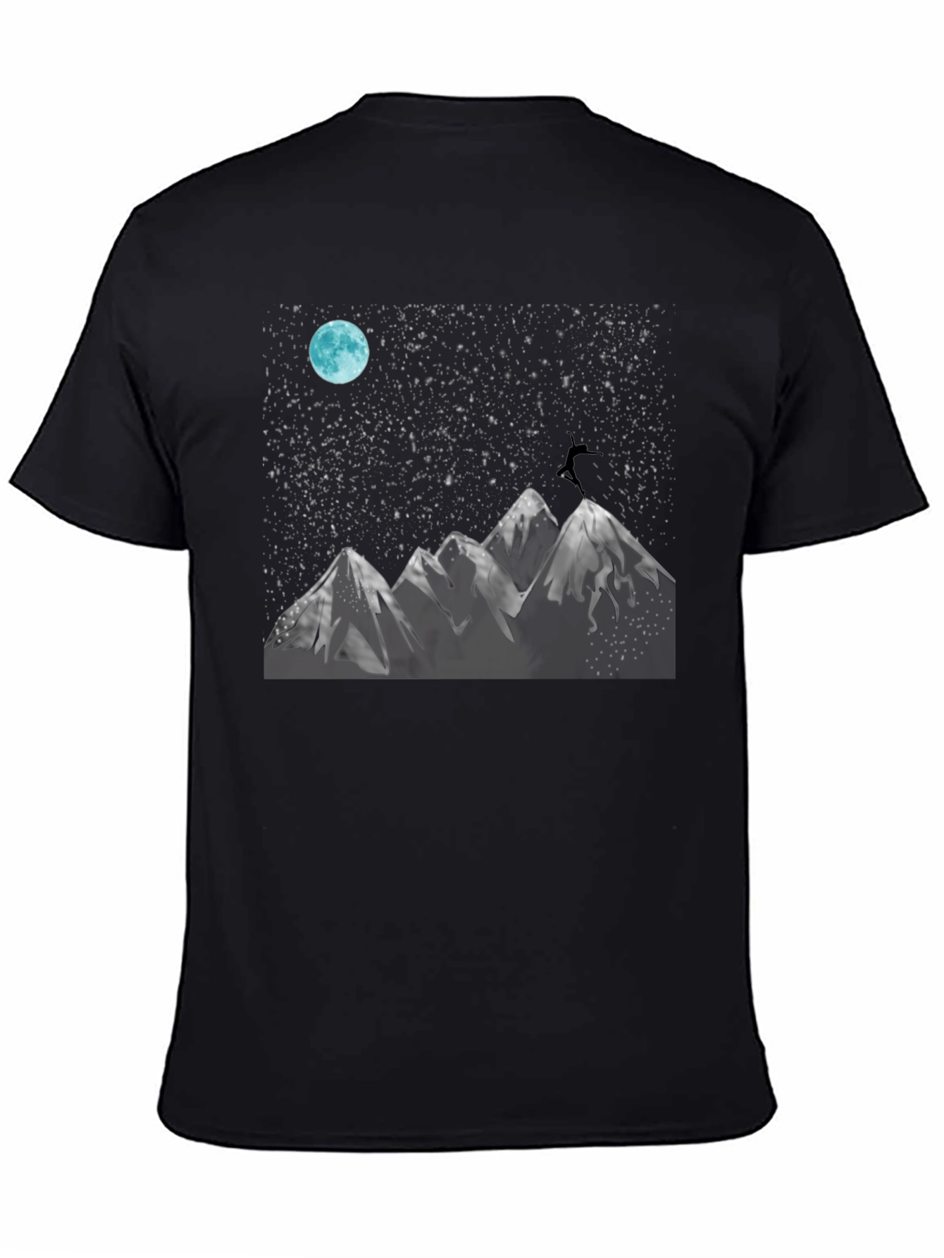 Mountain Moon Black Graphic Tee