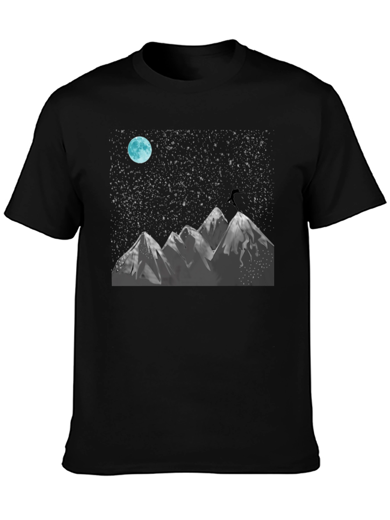 Mountain Moon Black Graphic Tee