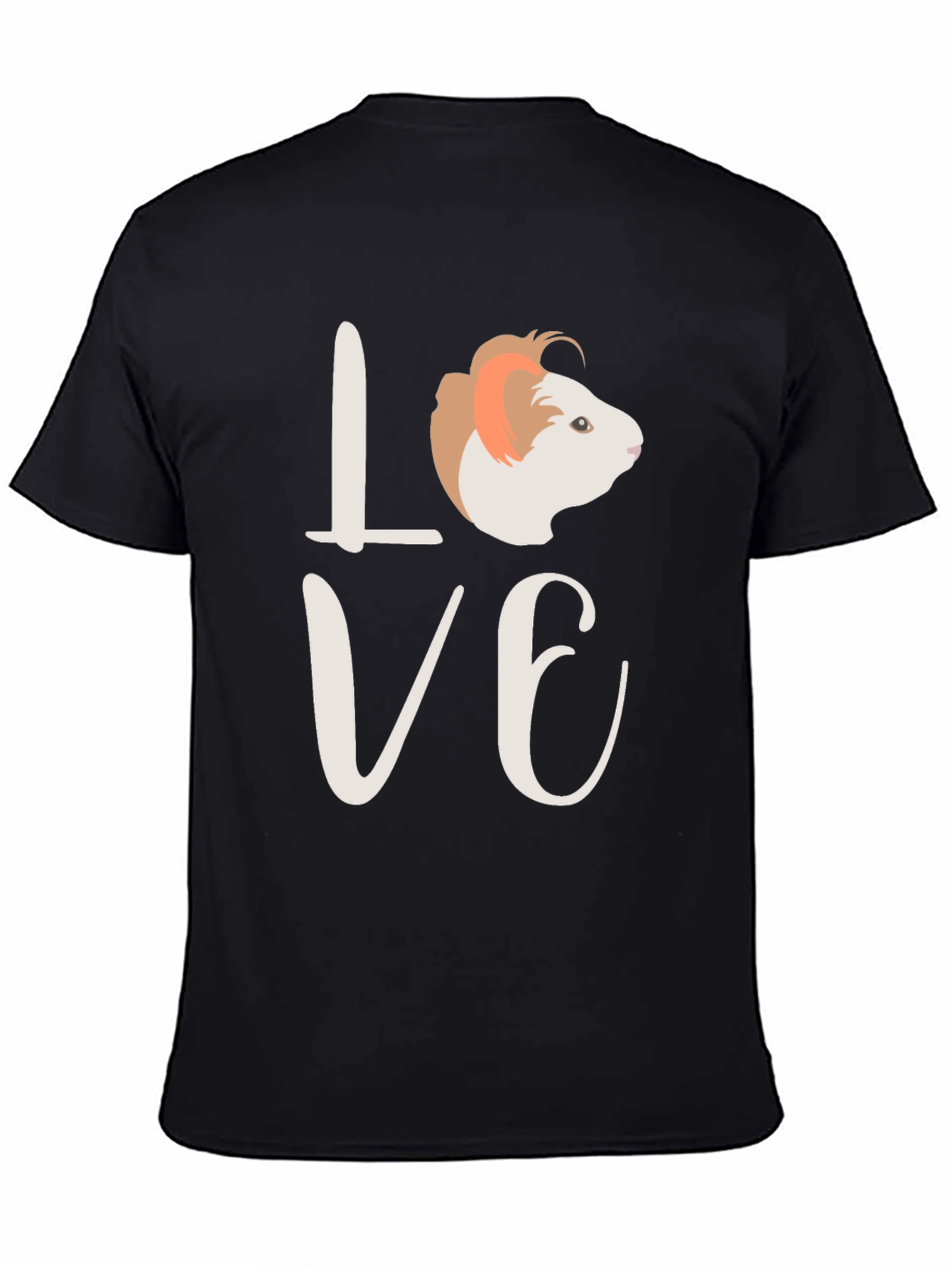 Love Guinea Pig Black T-Shirt