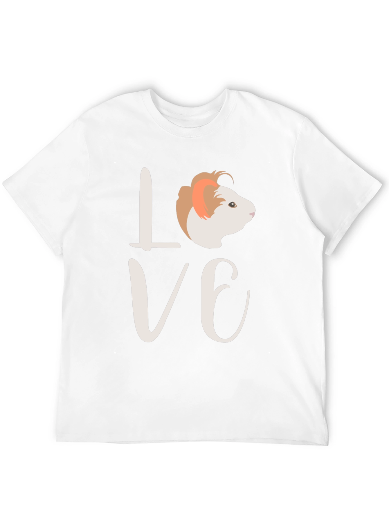 Love Guinea Pig Black T-Shirt