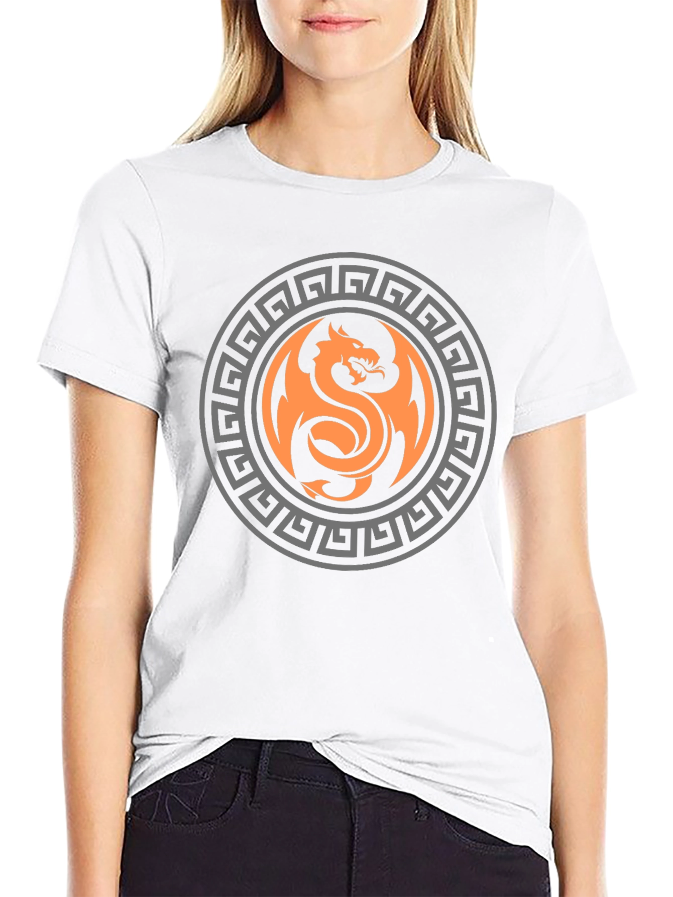 Dragon Circle Graphic Print T-Shirt - Bold & Stylish