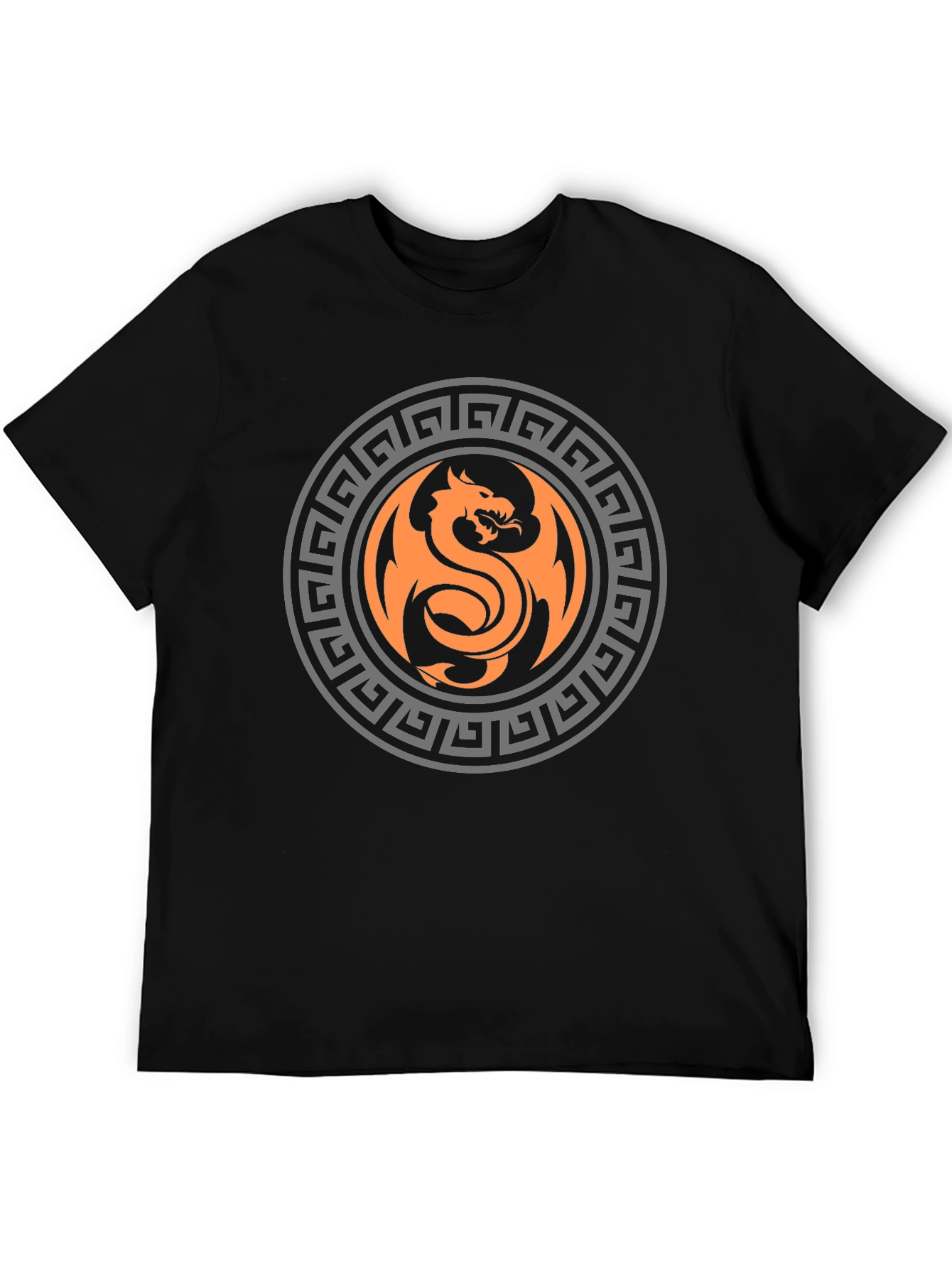 Dragon Circle Graphic Print T-Shirt - Bold & Stylish