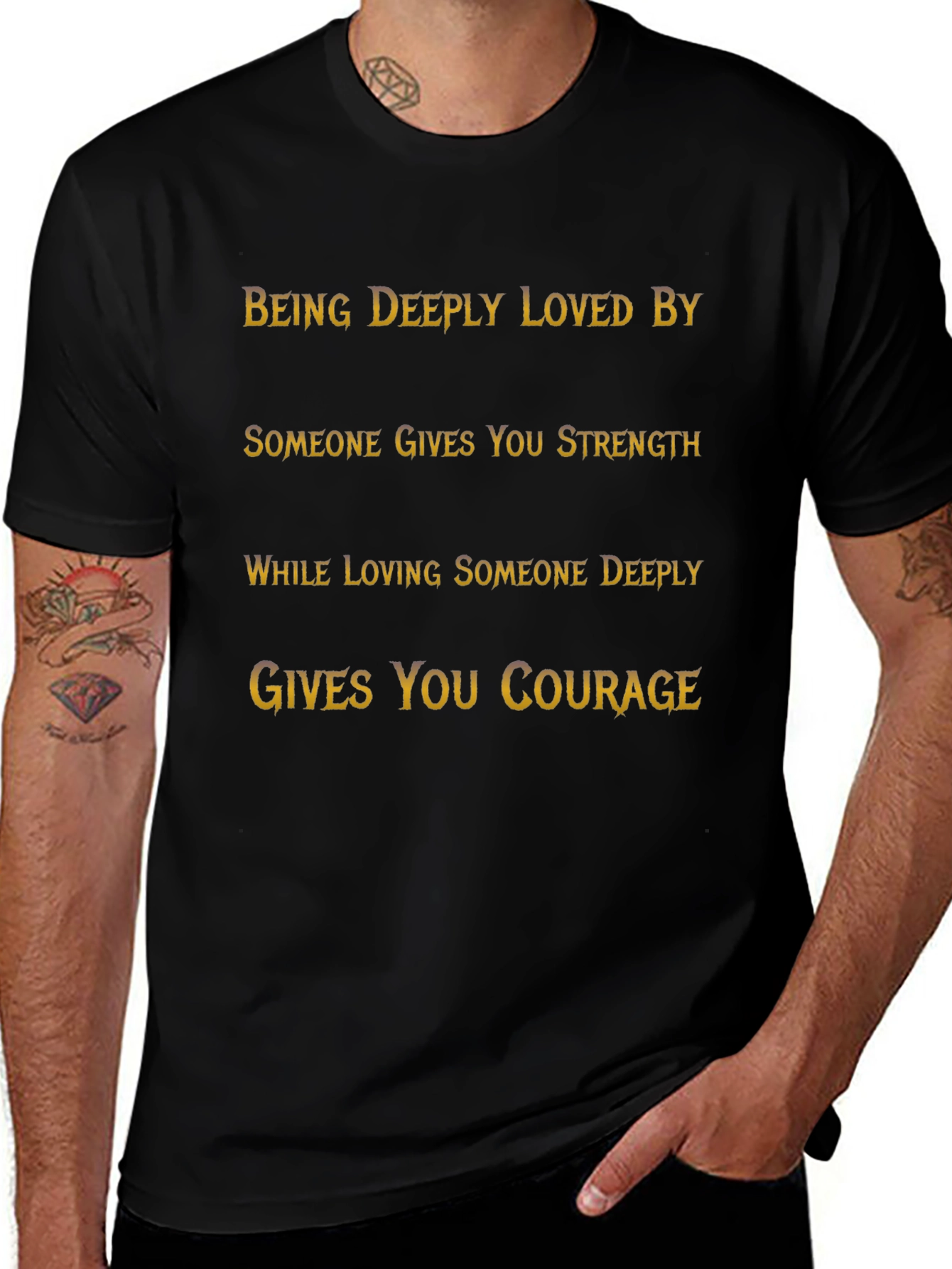Inspirational Quote T-Shirt: Strength and Courage
