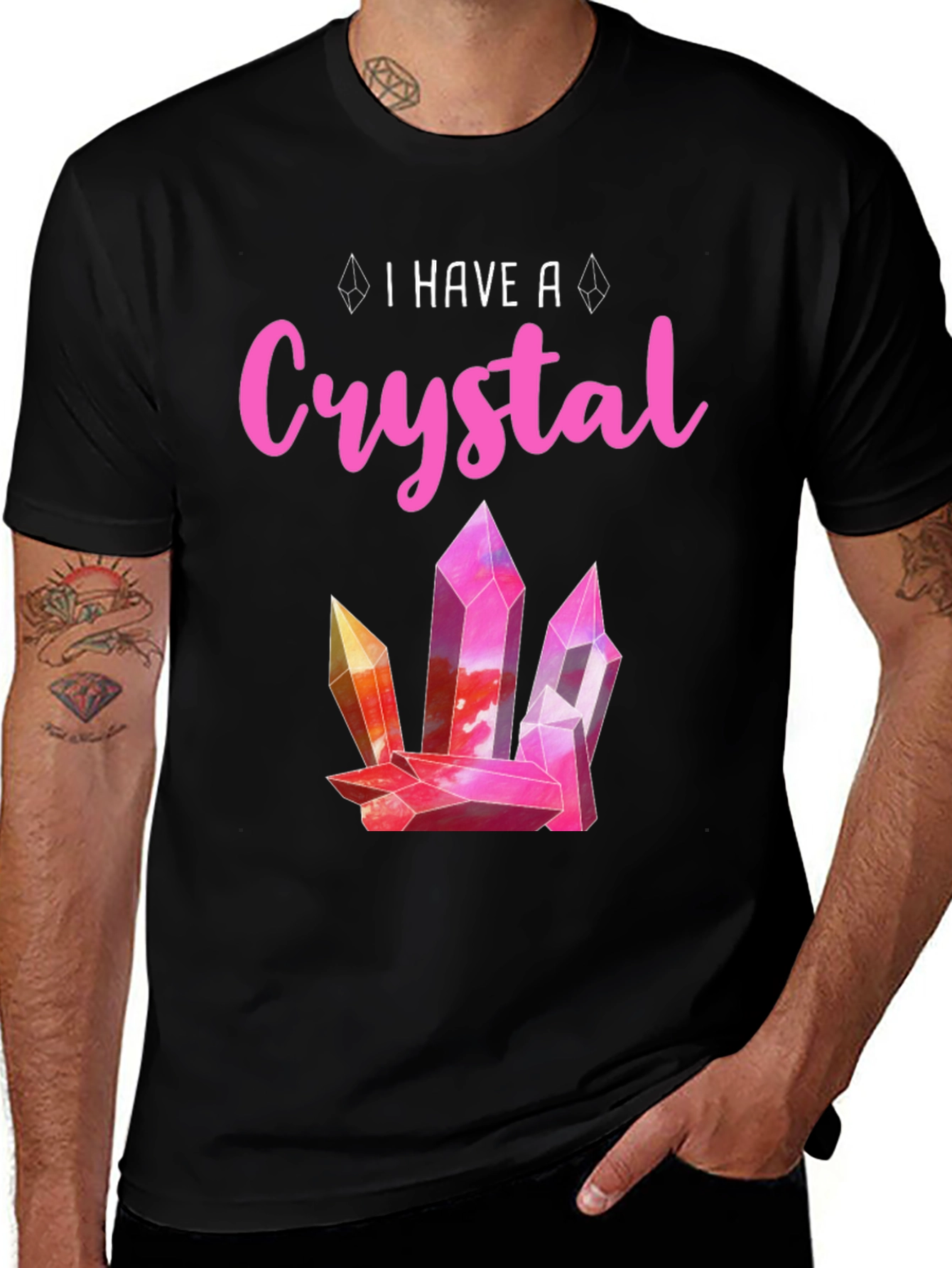 I Have a Crystal T-Shirt - Pink Graphic Tee