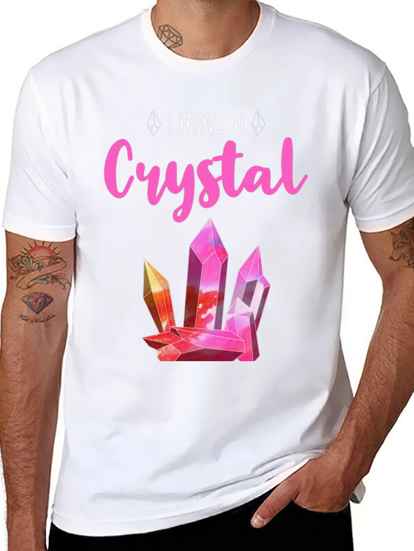 I Have a Crystal T-Shirt - Pink Graphic Tee