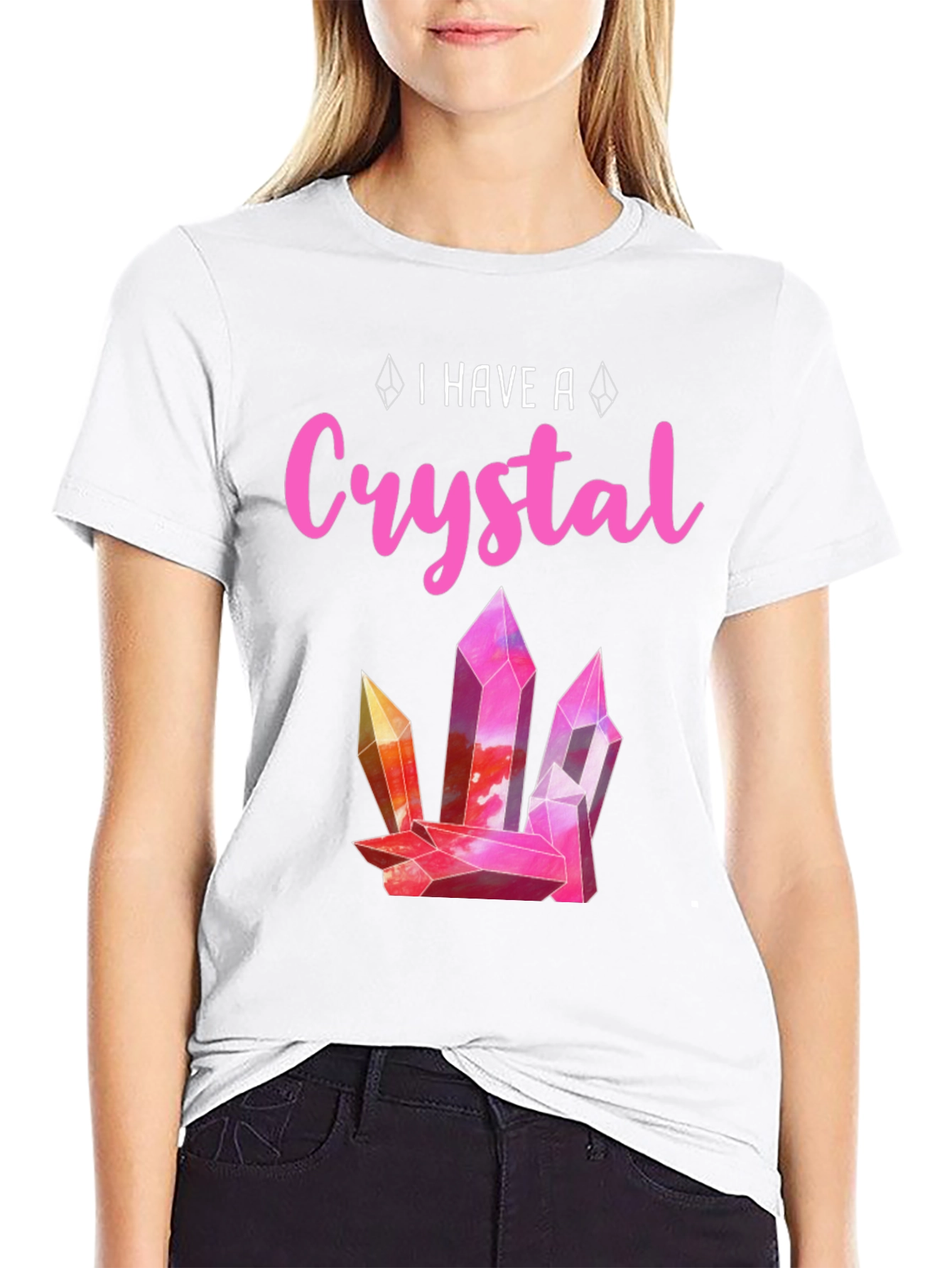 I Have a Crystal T-Shirt - Pink Graphic Tee