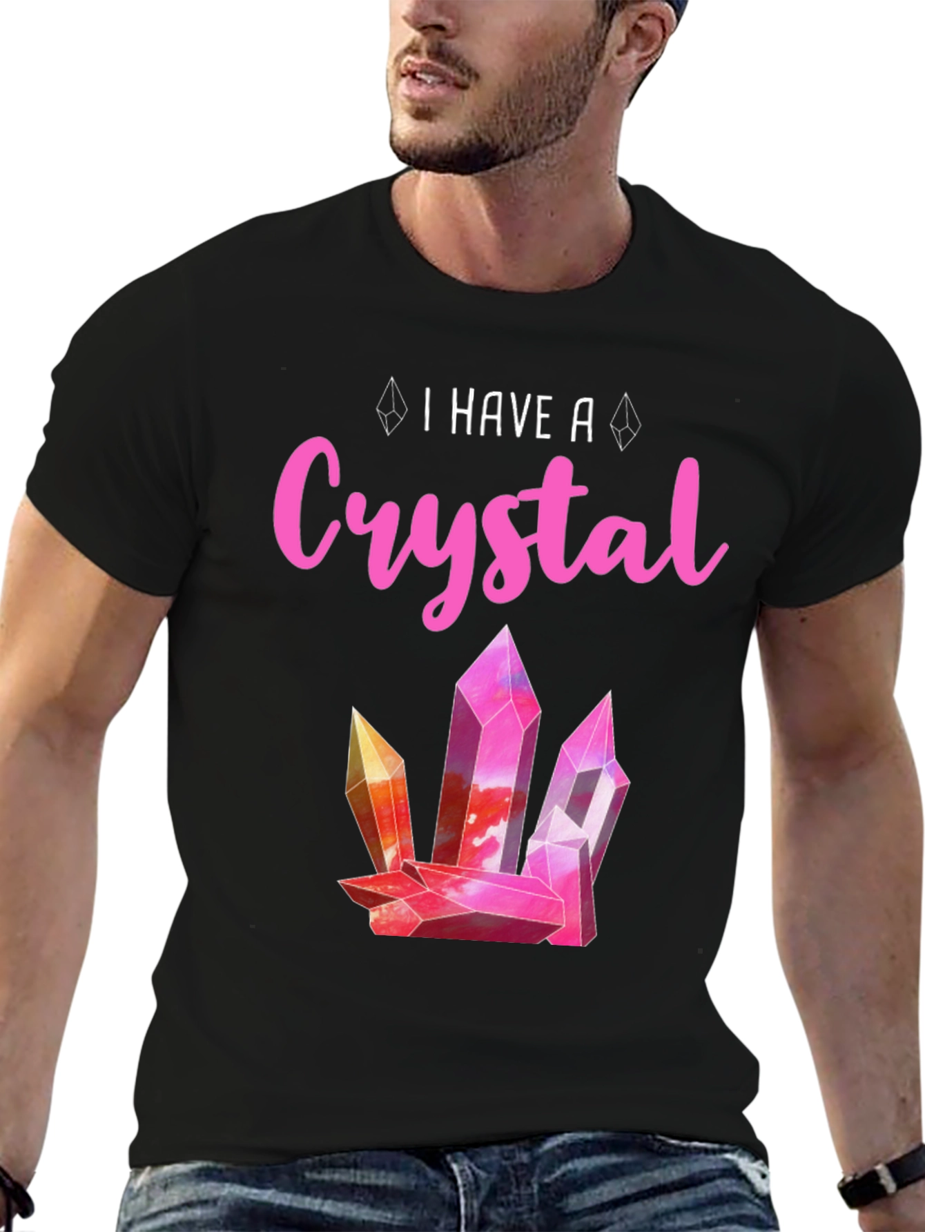 I Have a Crystal T-Shirt - Pink Graphic Tee