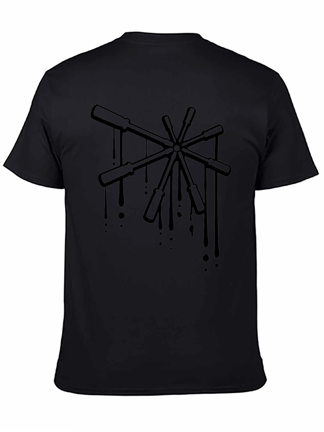 Screwdriver Drip Graphic T-Shirt - Black