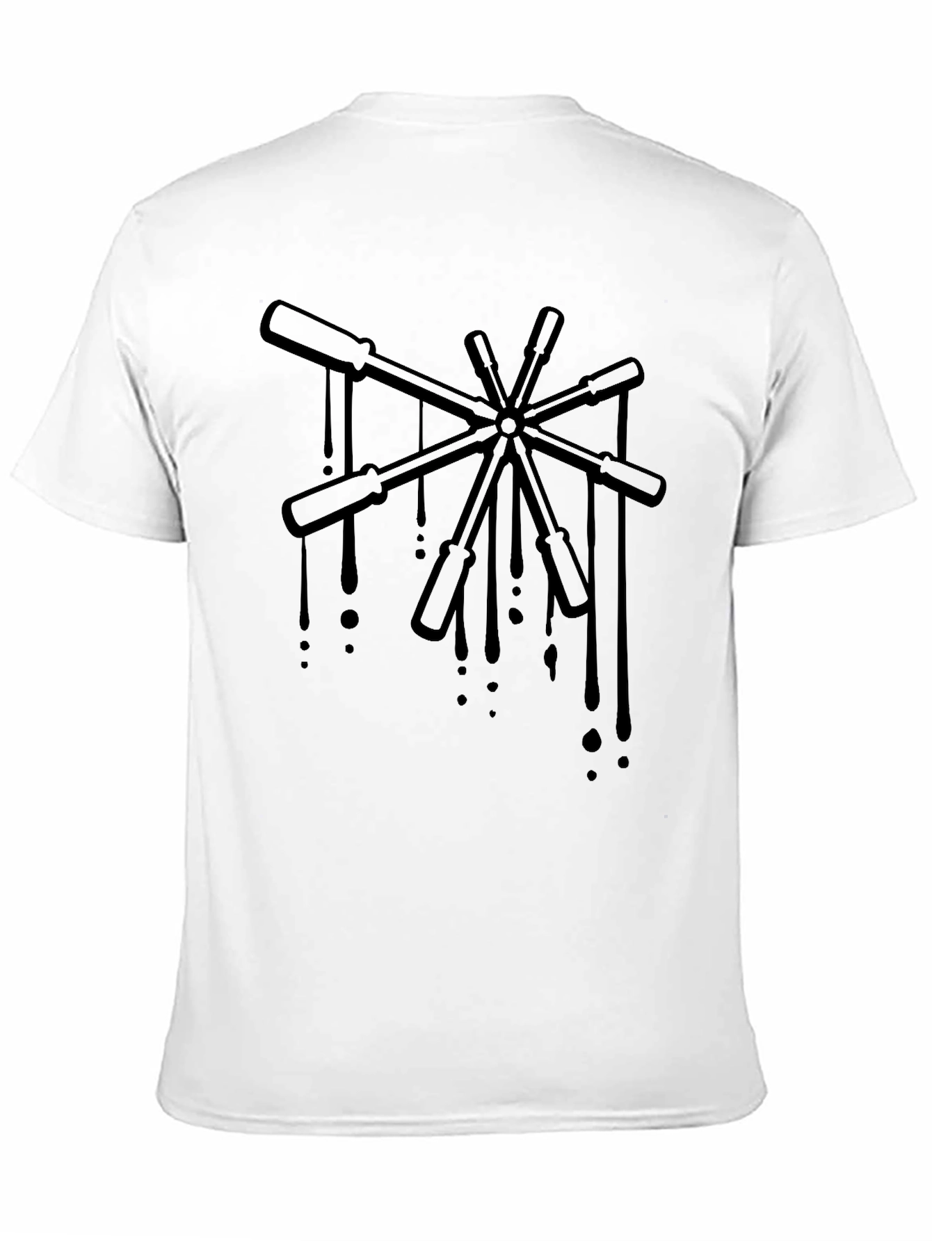 Screwdriver Drip Graphic T-Shirt - Black
