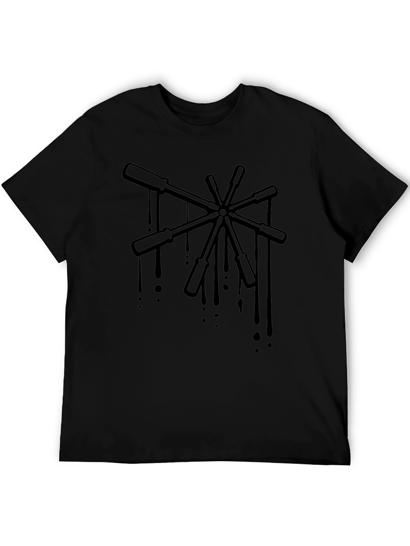 Screwdriver Drip Graphic T-Shirt - Black