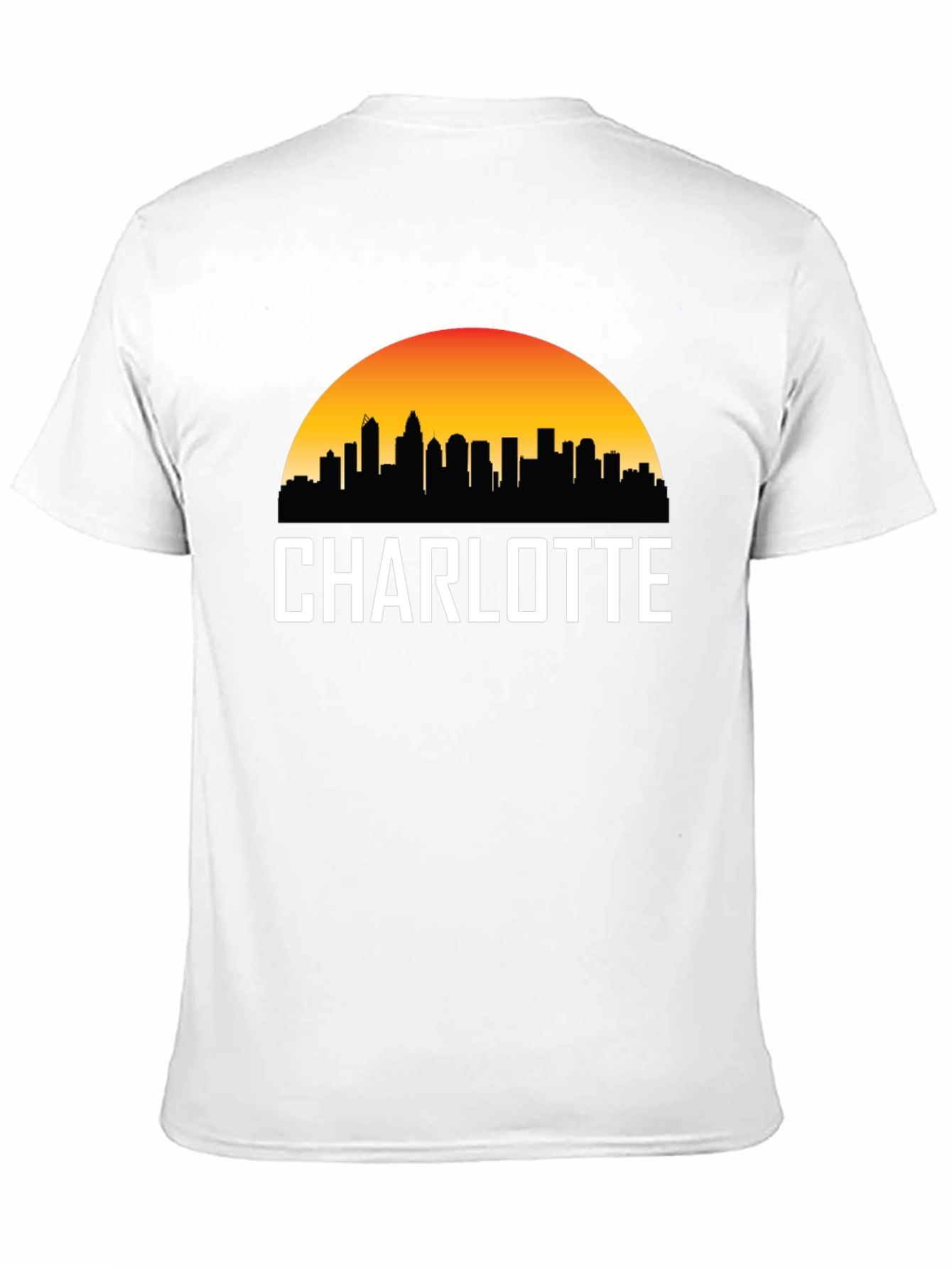 Charlotte Skyline Black T-Shirt