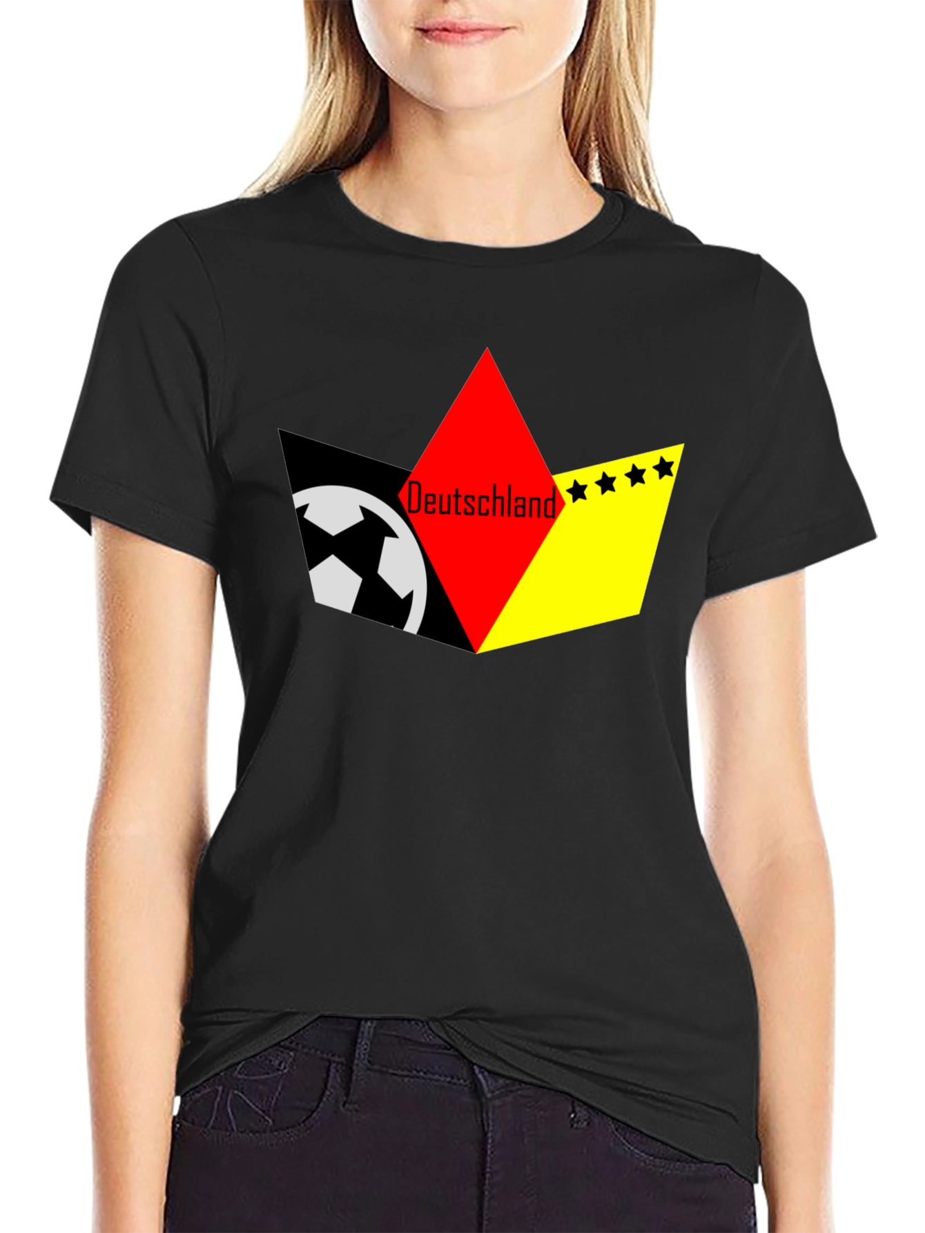 Deutschland Soccer T-Shirt - Black