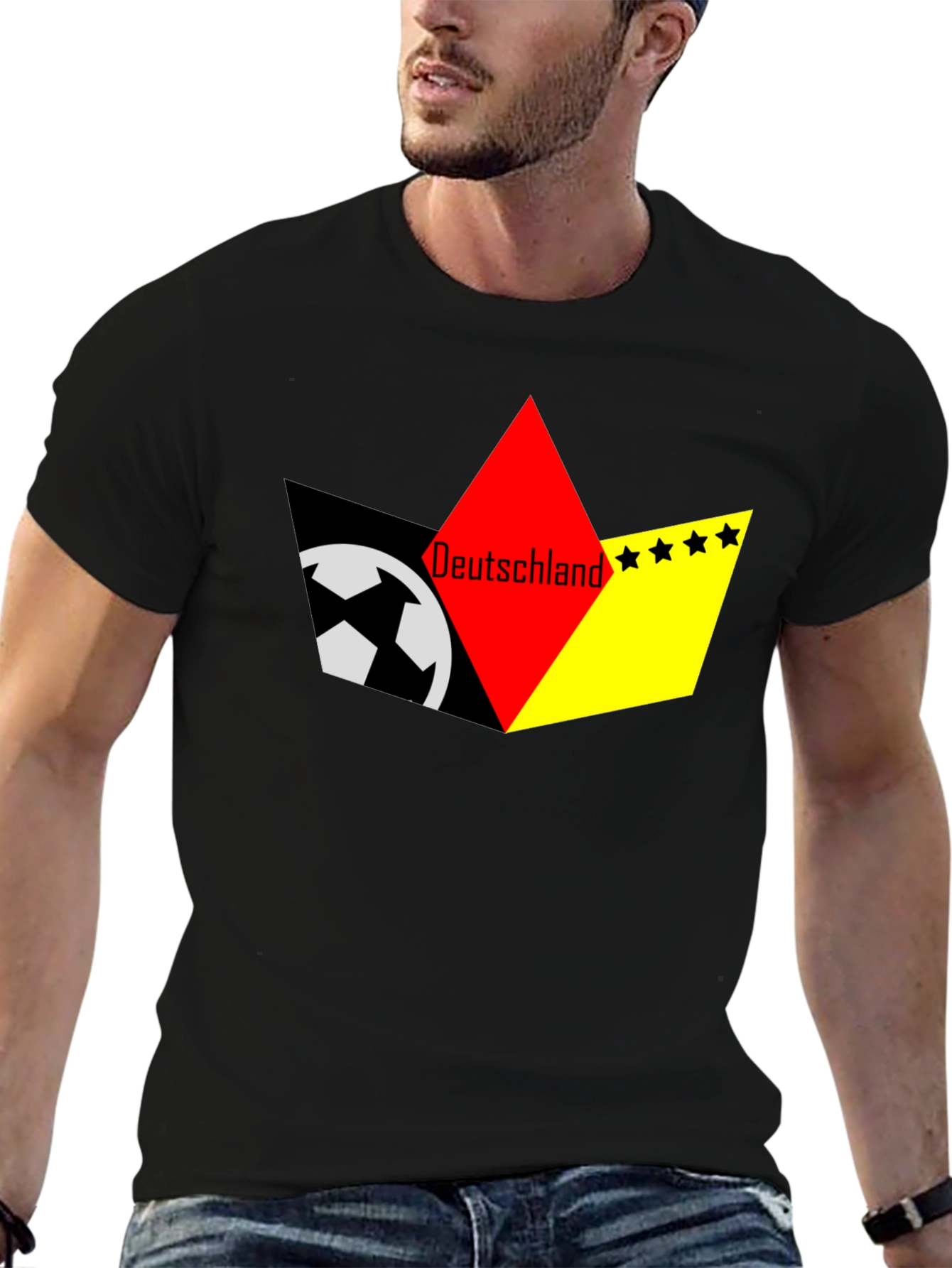 Deutschland Soccer T-Shirt - Black
