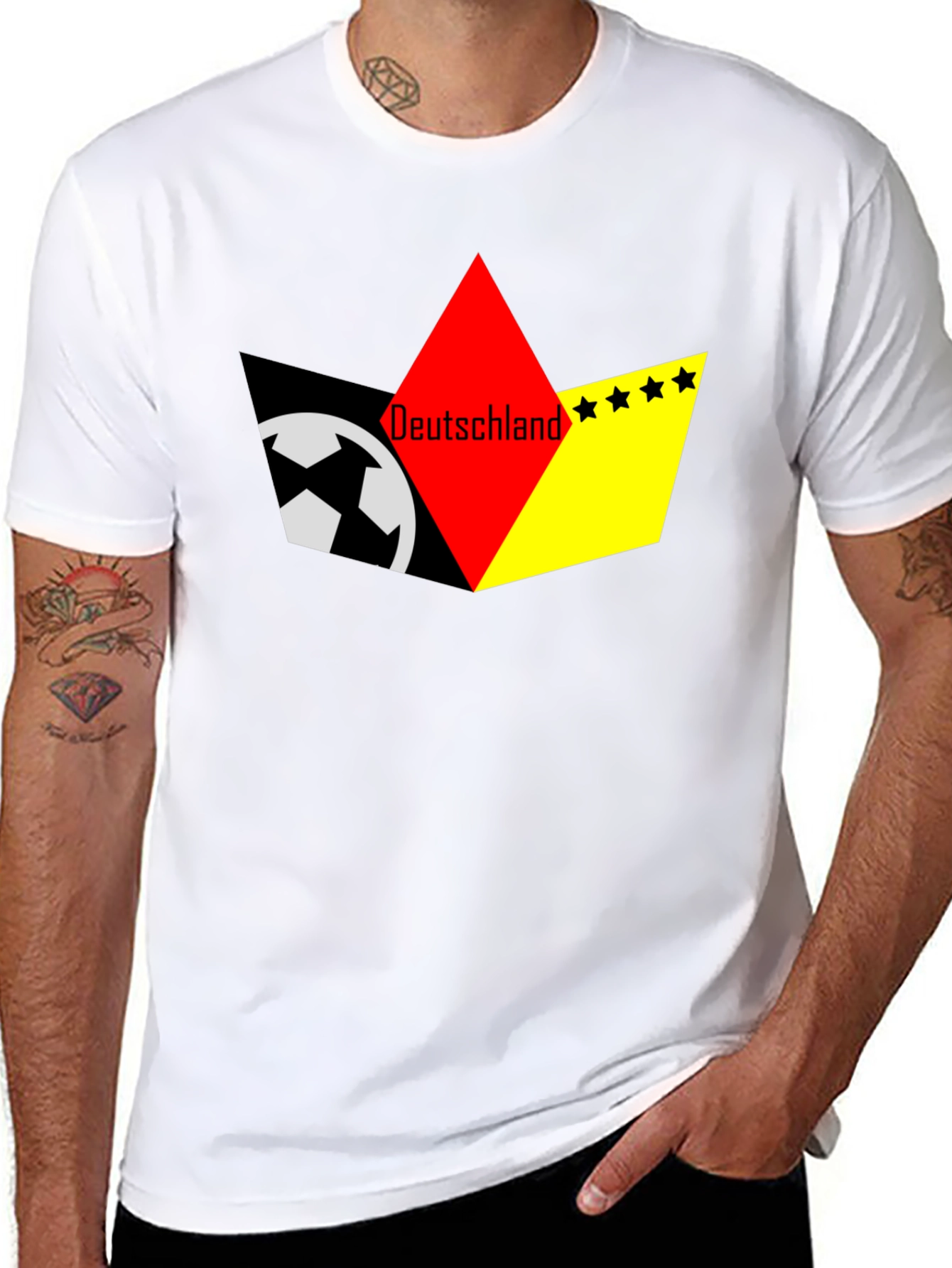 Deutschland Soccer T-Shirt - Black