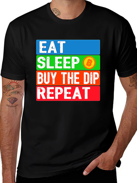 Eat Sleep Bitcoin Dip Repeat T-Shirt Crypto HODL