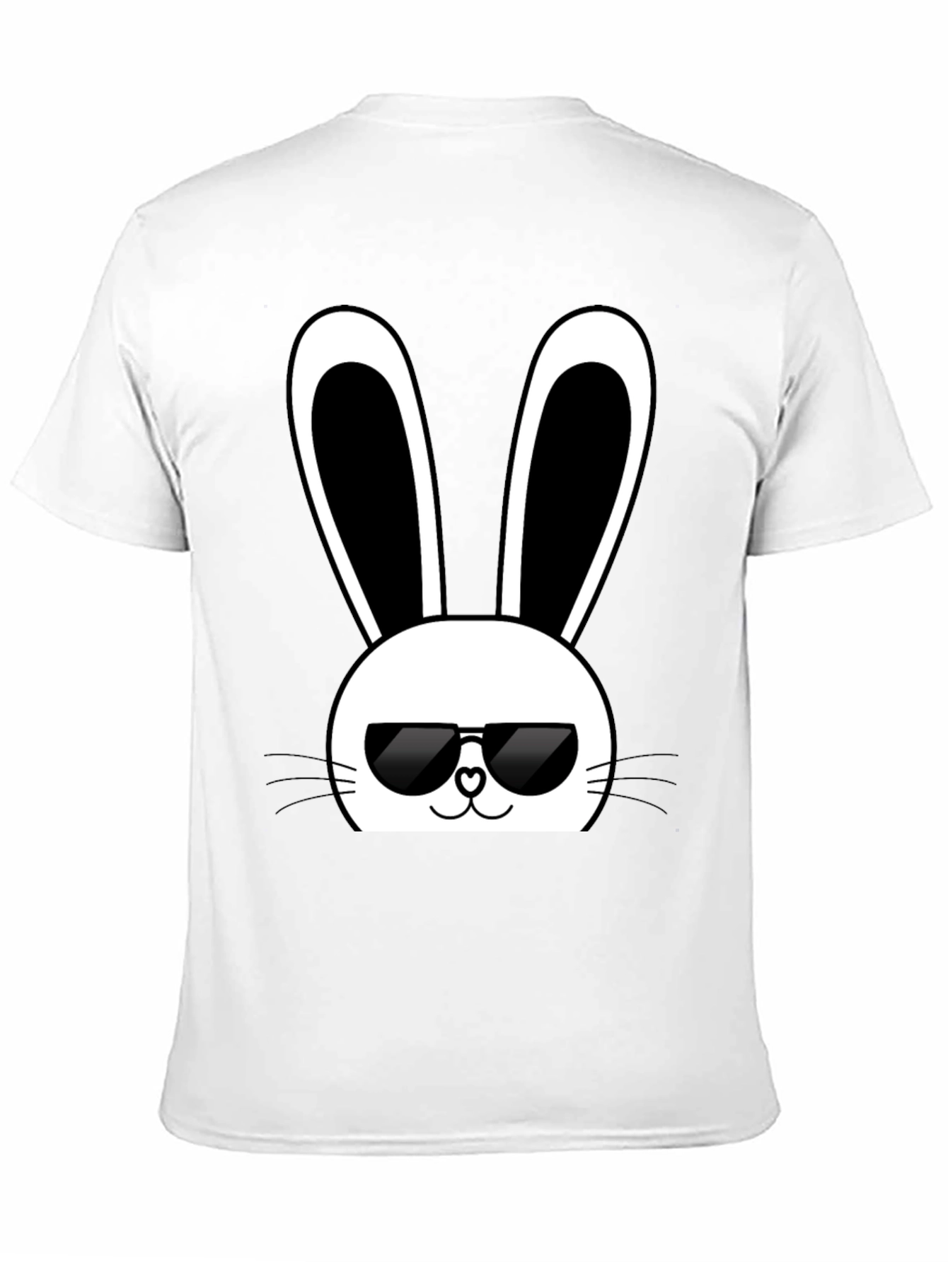 Cool Bunny Graphic Tee - Black Cotton T-Shirt