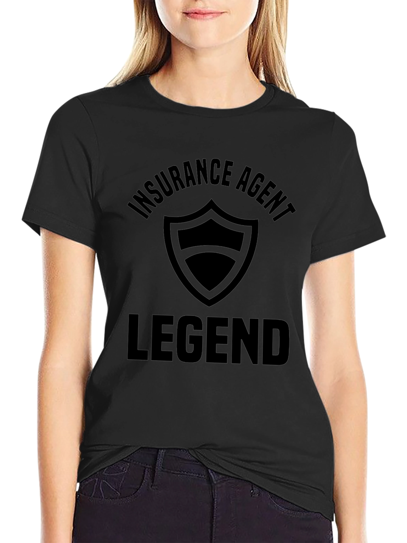 Insurance Agent Legend Black T-Shirt