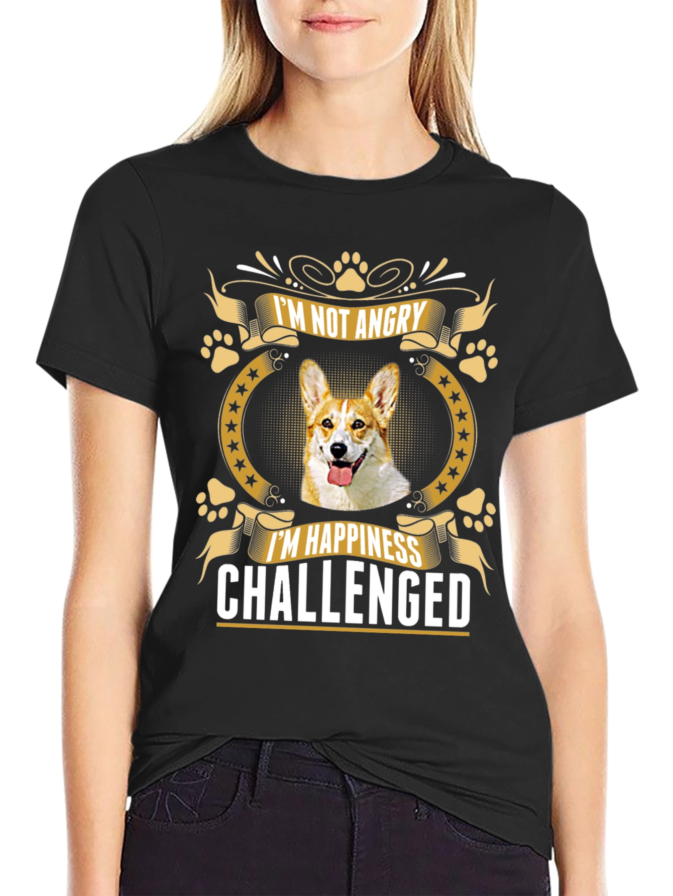 Im Not Angry Im Happiness Challenged T-Shirt