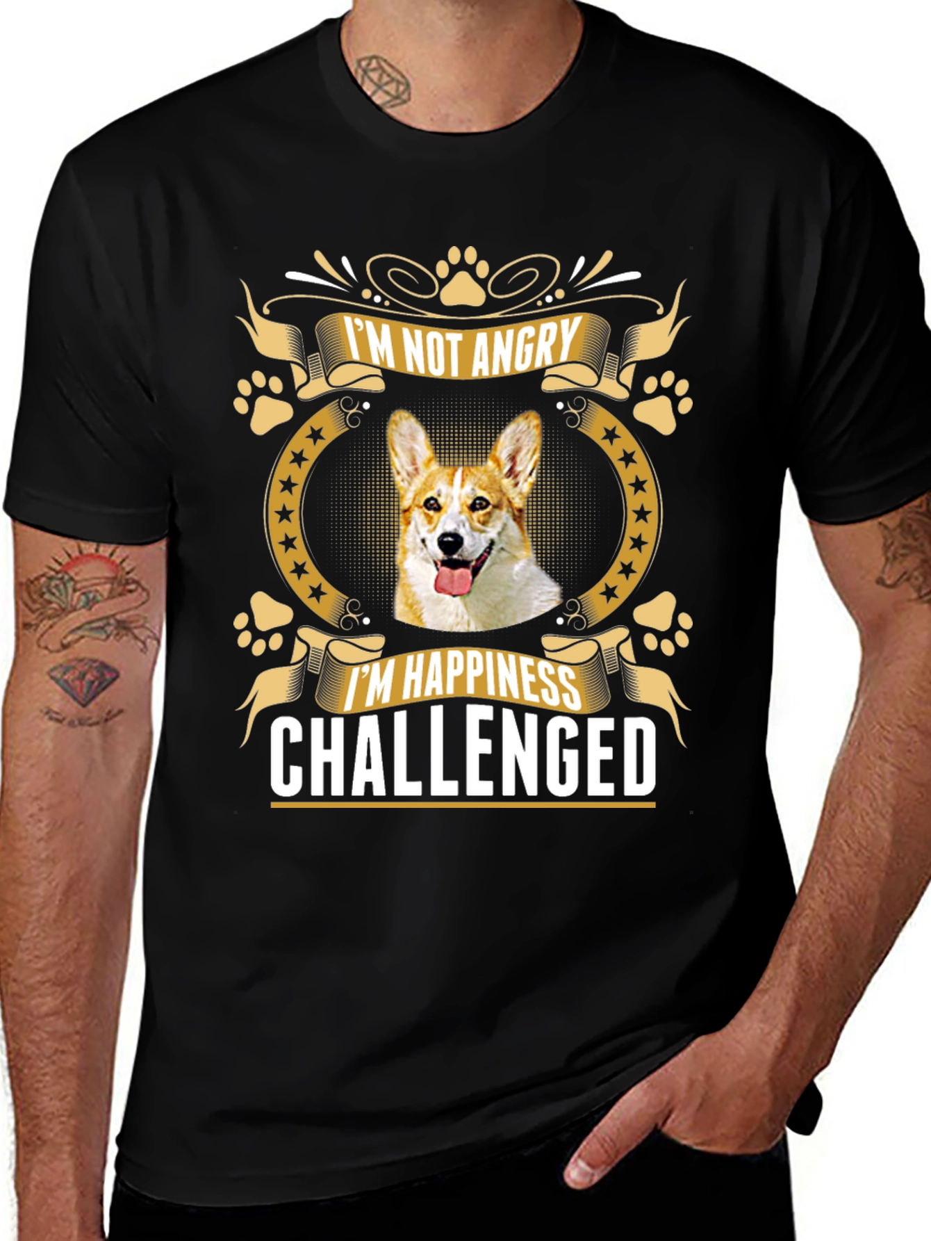 Im Not Angry Im Happiness Challenged T-Shirt